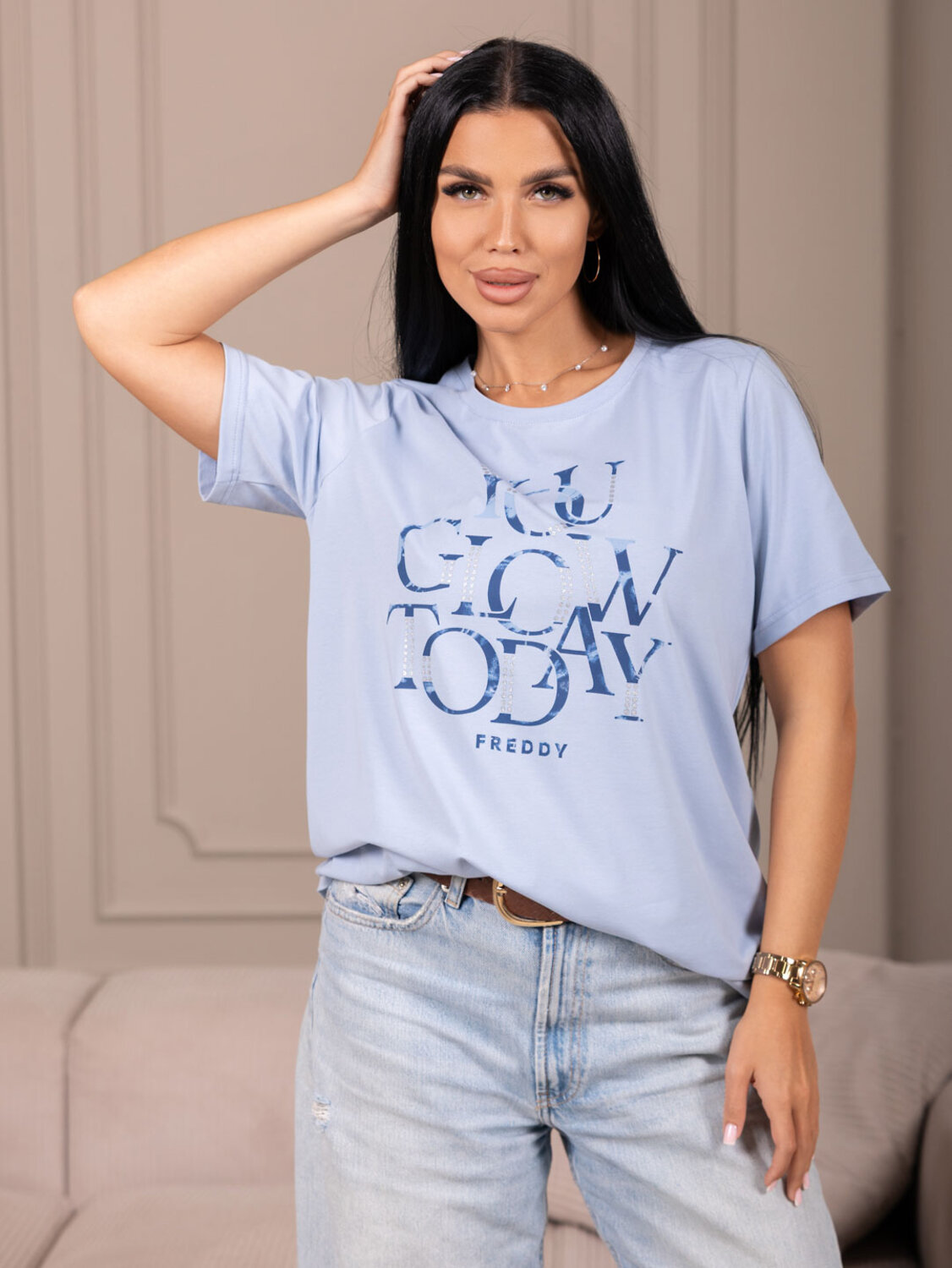 Текс-плюс Футболка 605691 НФ-00249659 Голубой