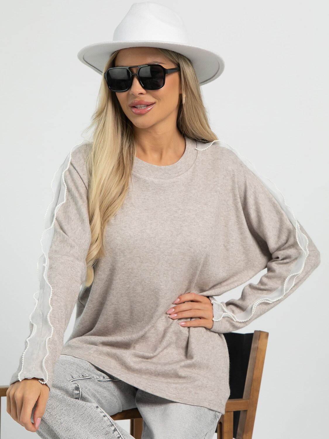 LT Collection Джемпер 605719 Б16251-1М Бежевый
