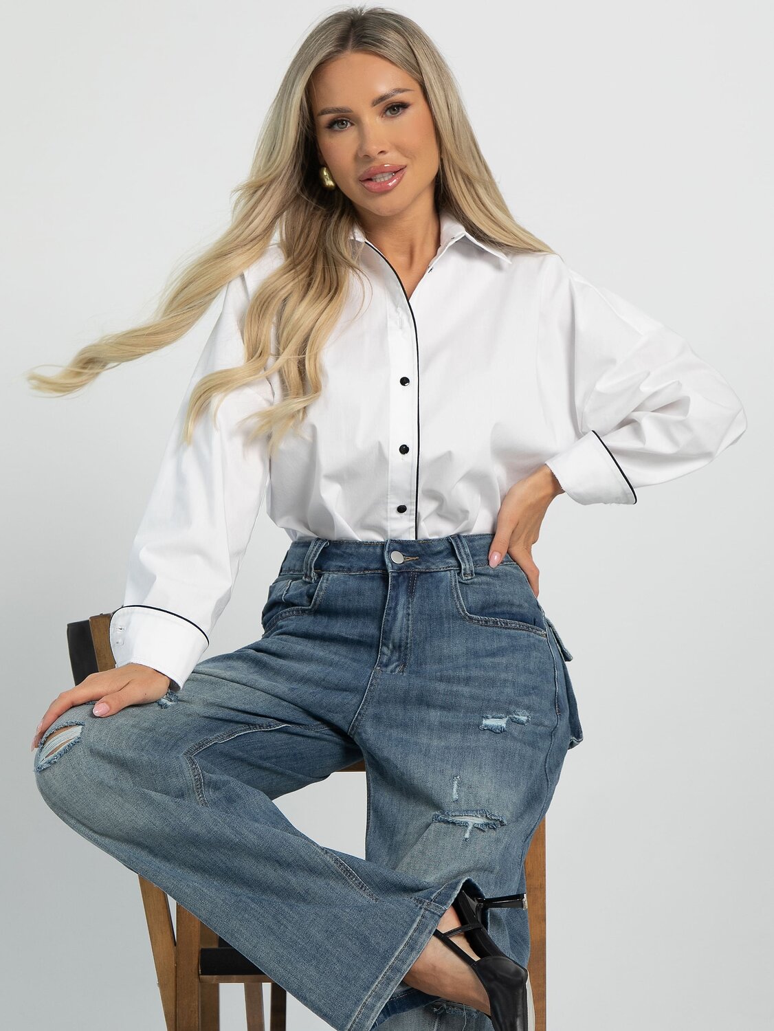LT Collection Рубашка 605720 Б16253-1М Белый