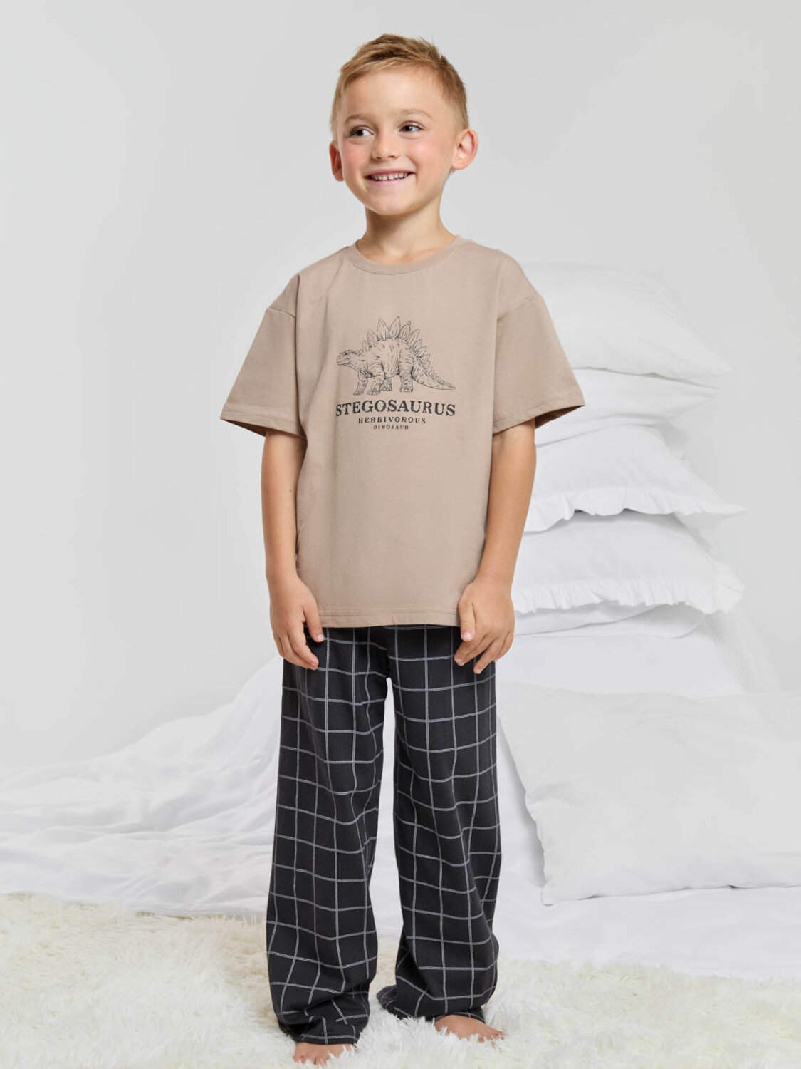 CROCKID Пижама 606196 МП 1694 темно-бежевый