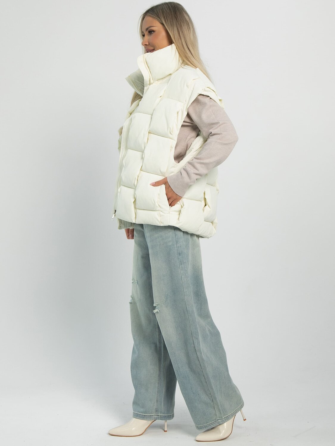 LT Collection Жилет 606204 Б16294-18М Бежевый
