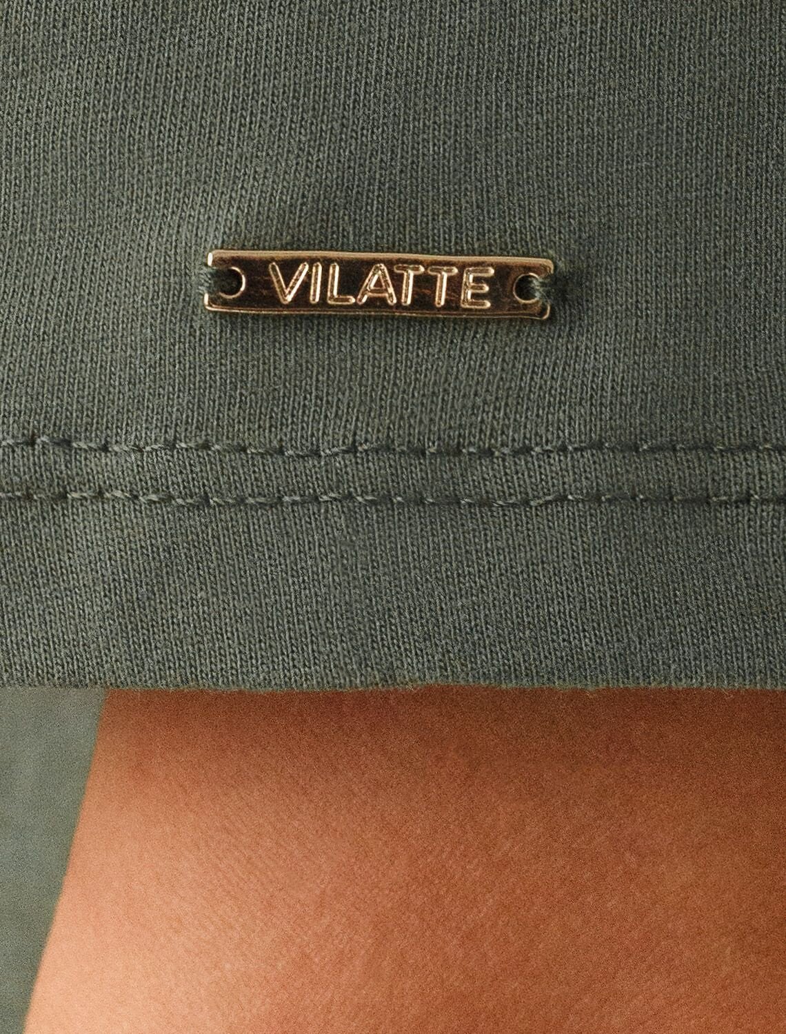VILATTE Футболка 606260 D49.091 т.оливковый