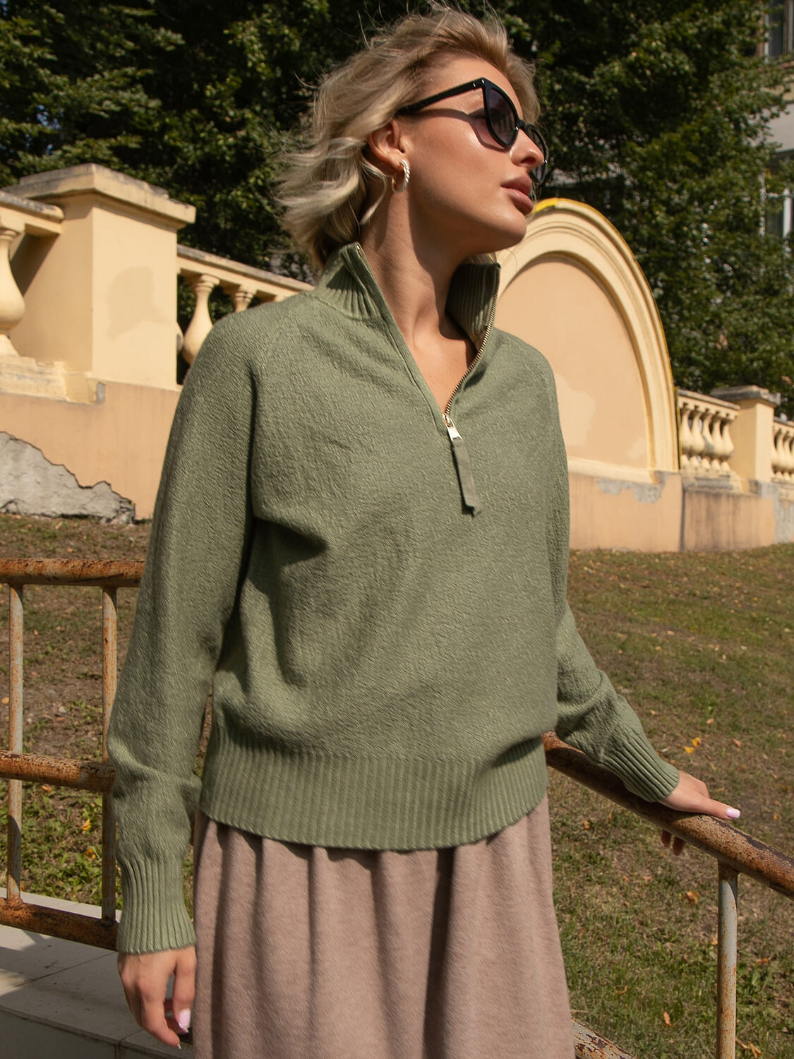 LT Collection Джемпер 606571 Б16319-7М Оливковый