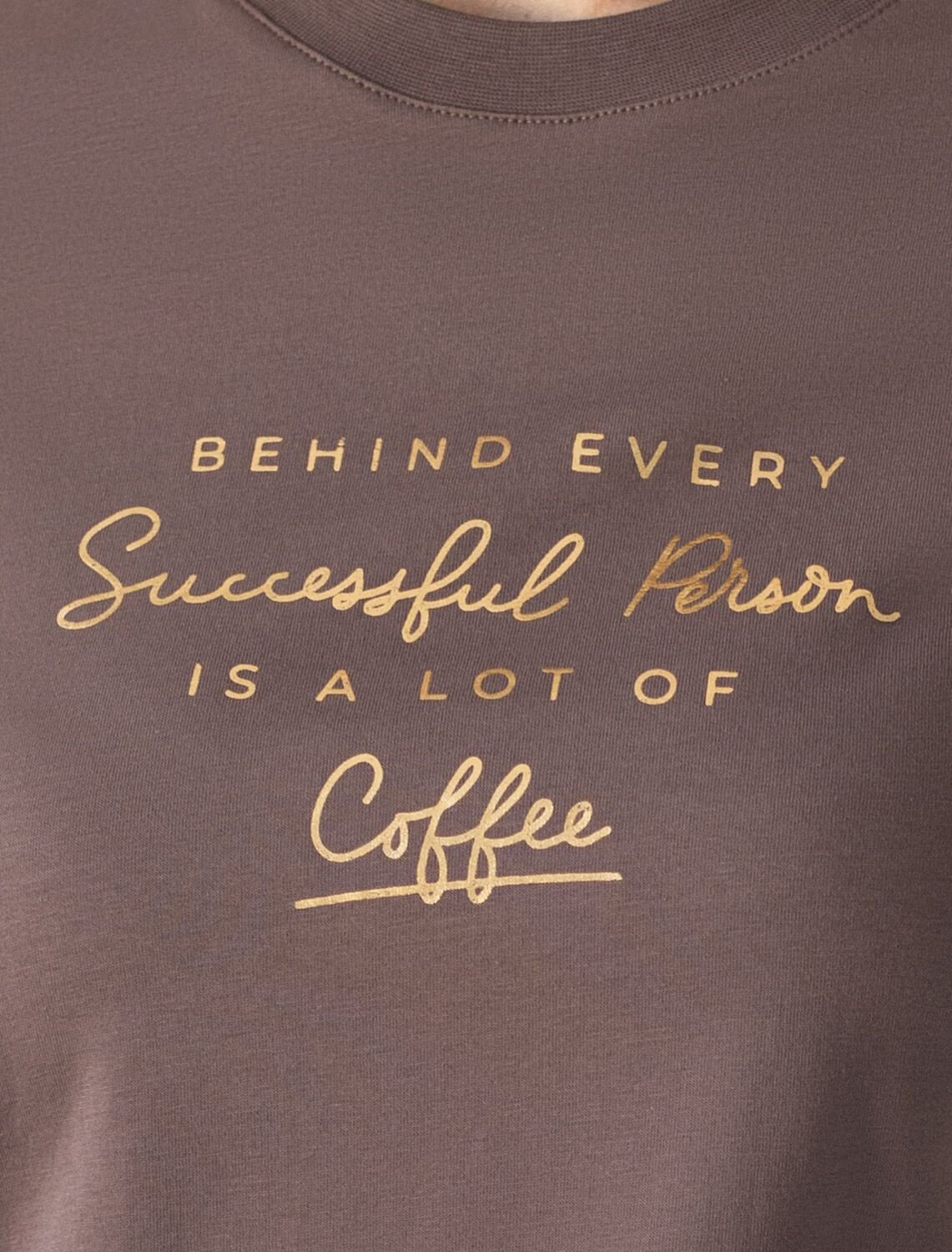 VILATTE Футболка 607308 D49.176 кофе_coffee