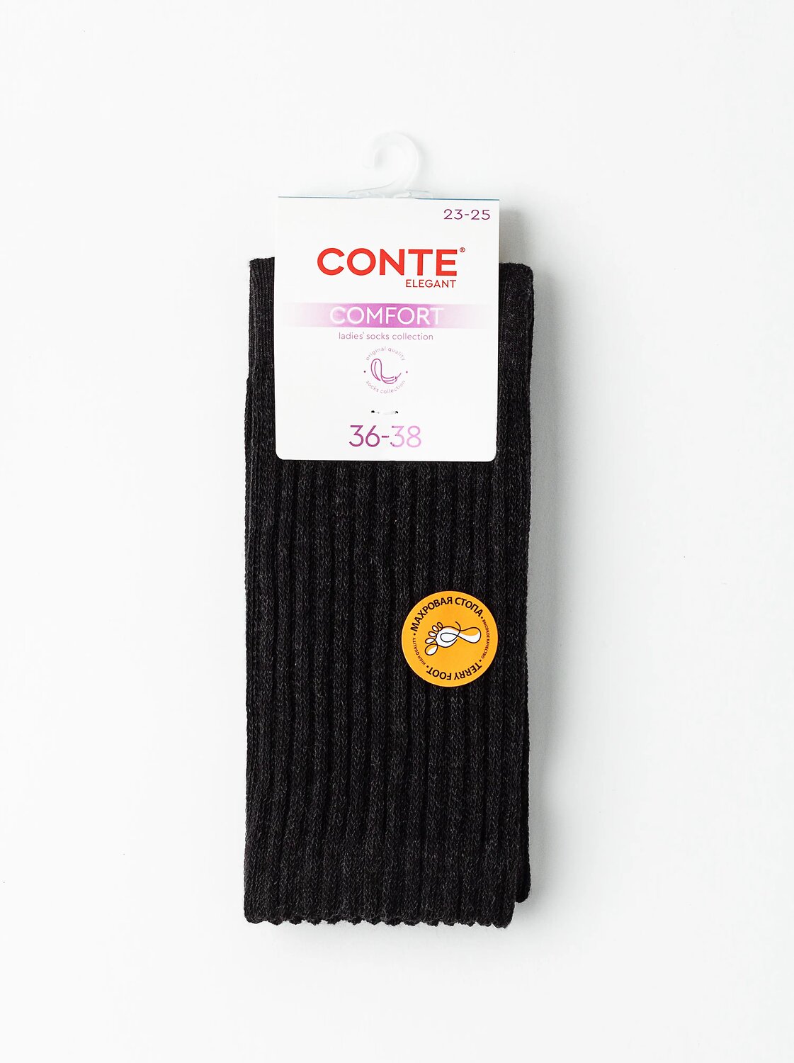 Conte elegant Носки 607760 COMFORT (махр. стопа) 25С-40/1СП черный
