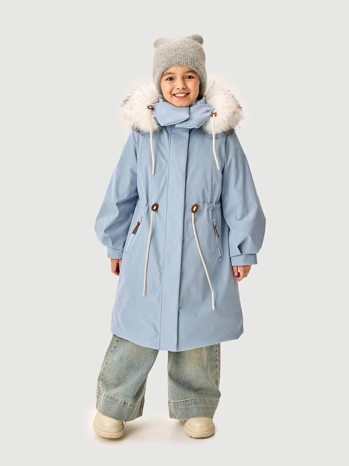 NIKASTYLE Парка 607844 5з4426 синий туман
