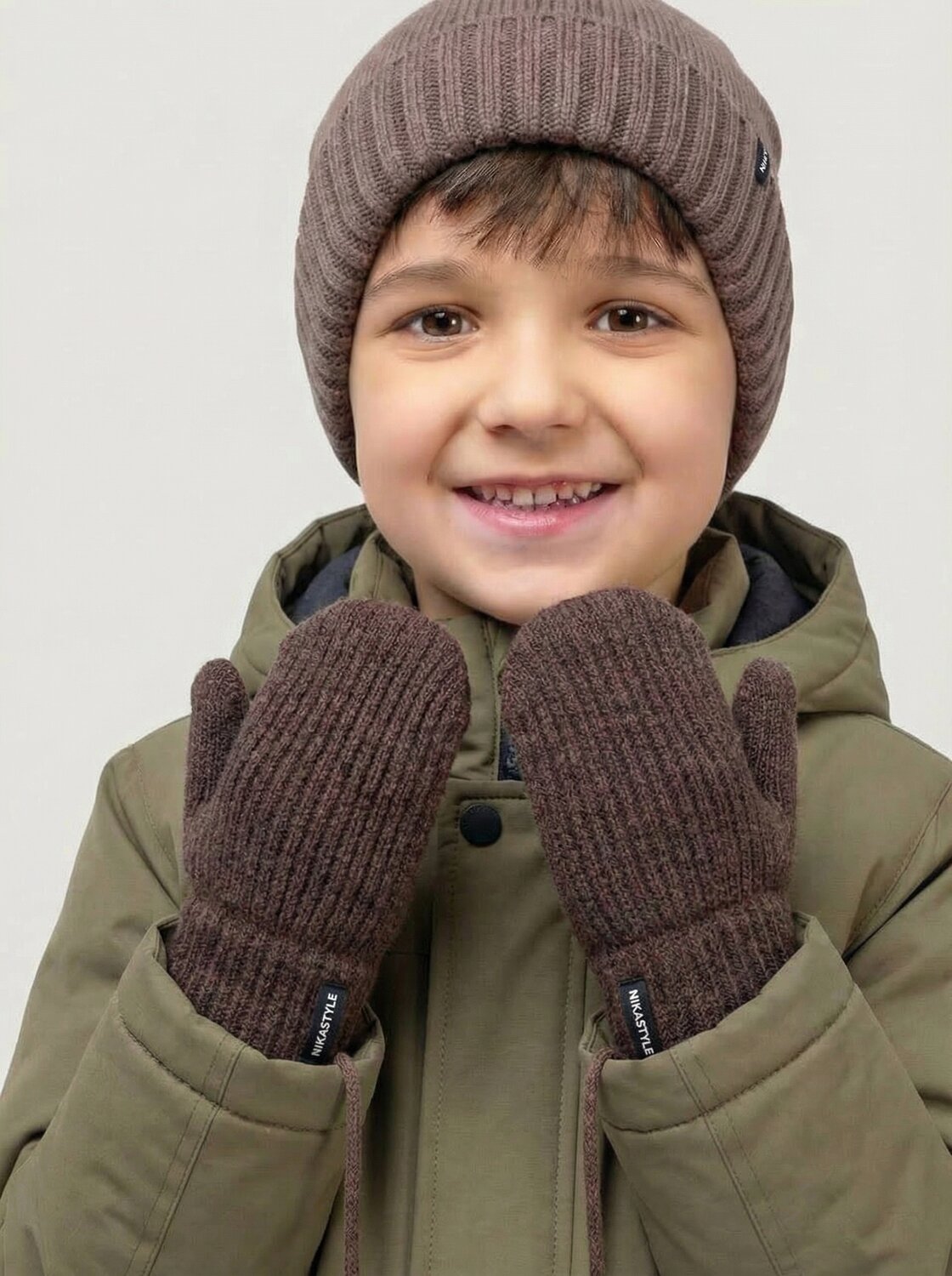 NIKASTYLE Варежки 608421 14з51526 кофе