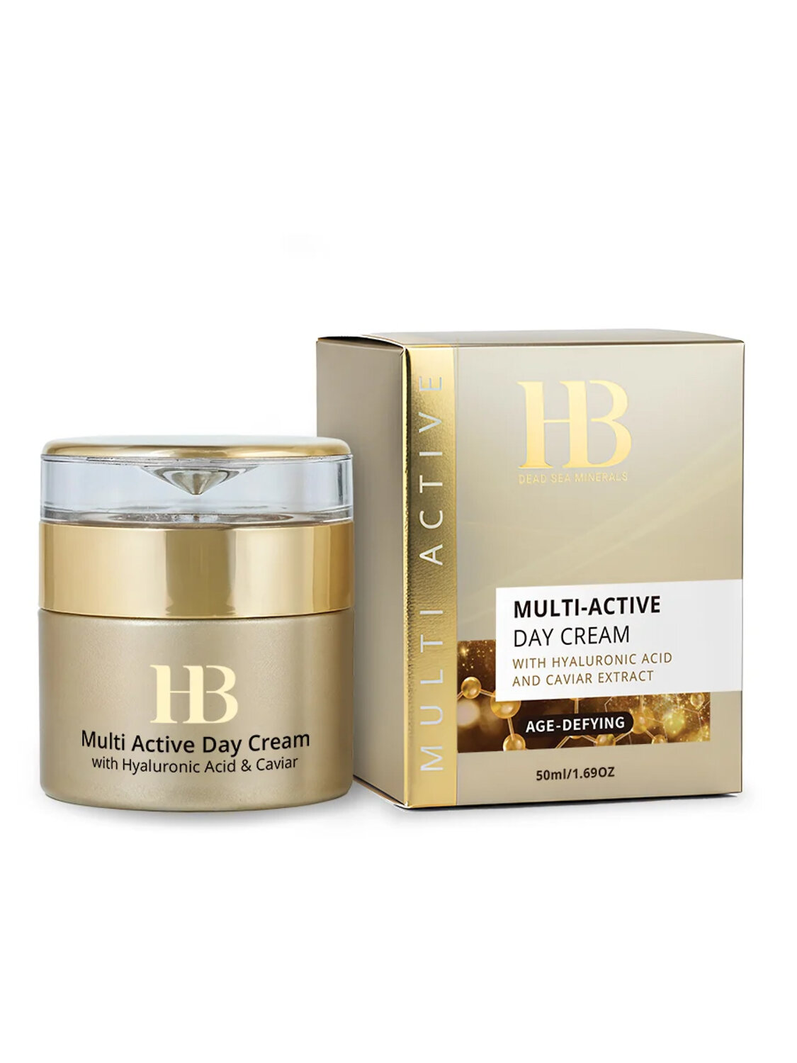HB (Health & Beauty) Мультиактивный дневной крем для лица с гиалуроновой кислотой и экстрактом черной икры, 50 мл 608589 28633 