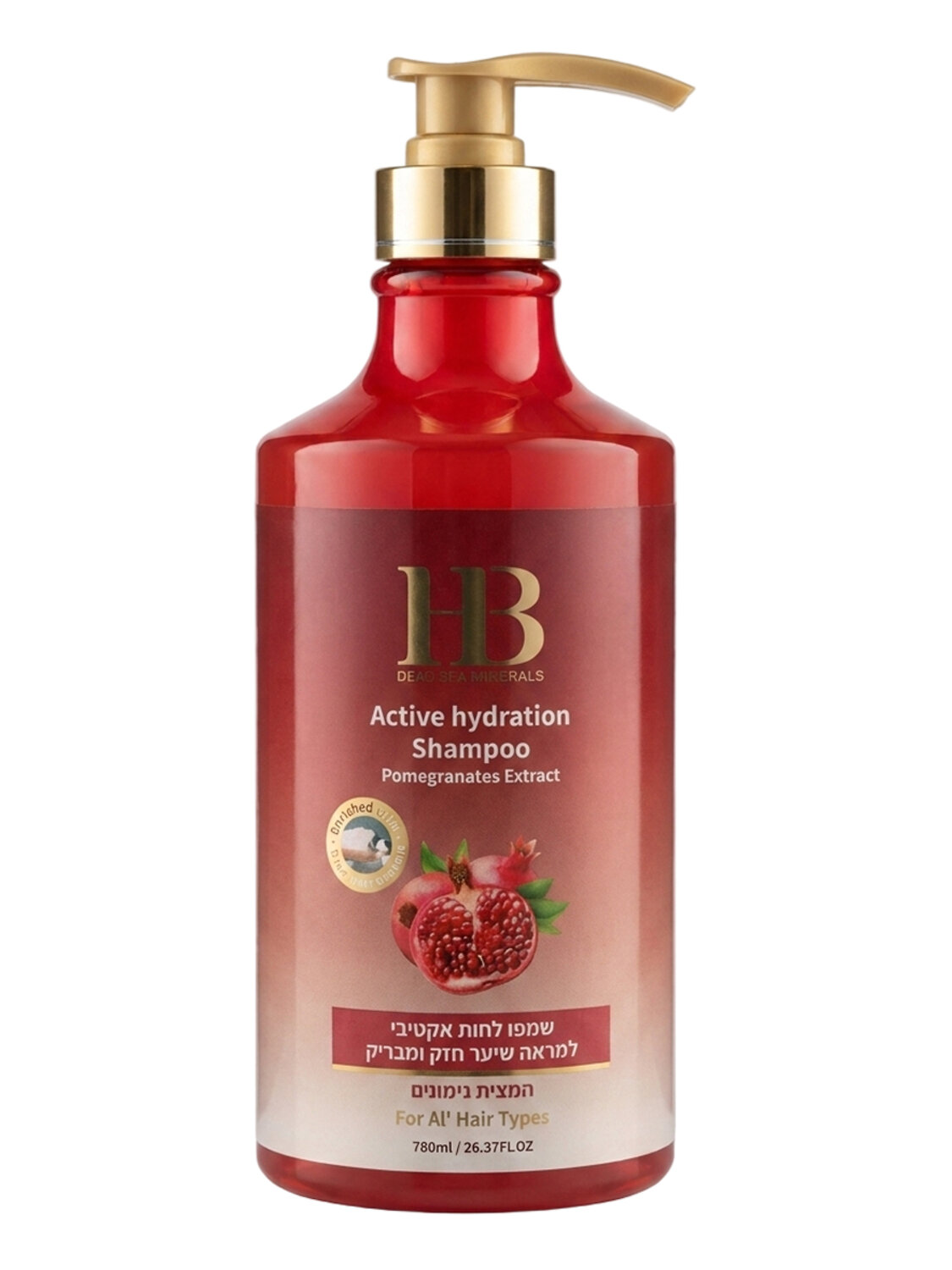 HB (Health & Beauty) Шампунь для волос укрепляющий с экстрактом граната, 780 мл 608590 28646 