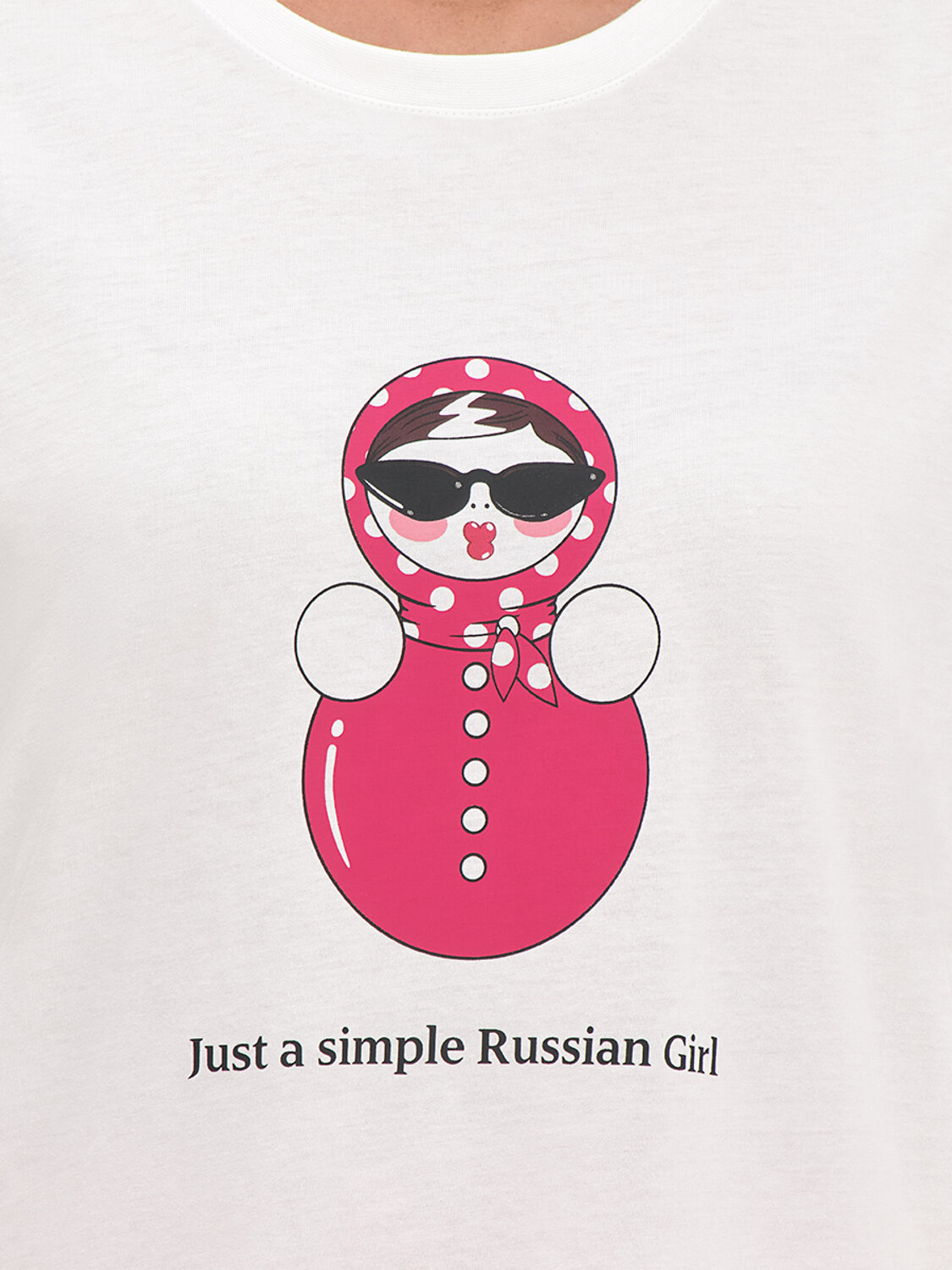 Minimi Пижама 608718 DMi 0227D ALLA RUSSA Пижама жен. (Футболка + Брюки), СО Avorio/Rosso (Молочный)