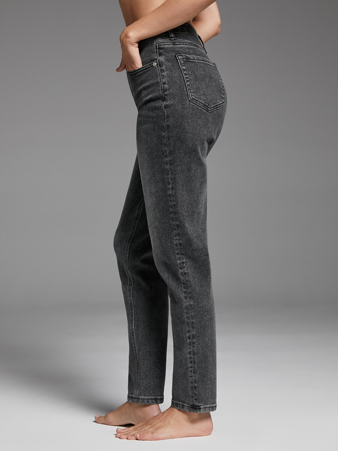Omsa Джинсы 609315 OmD 1300 MOM Grigio Scuro Wash (Серый)