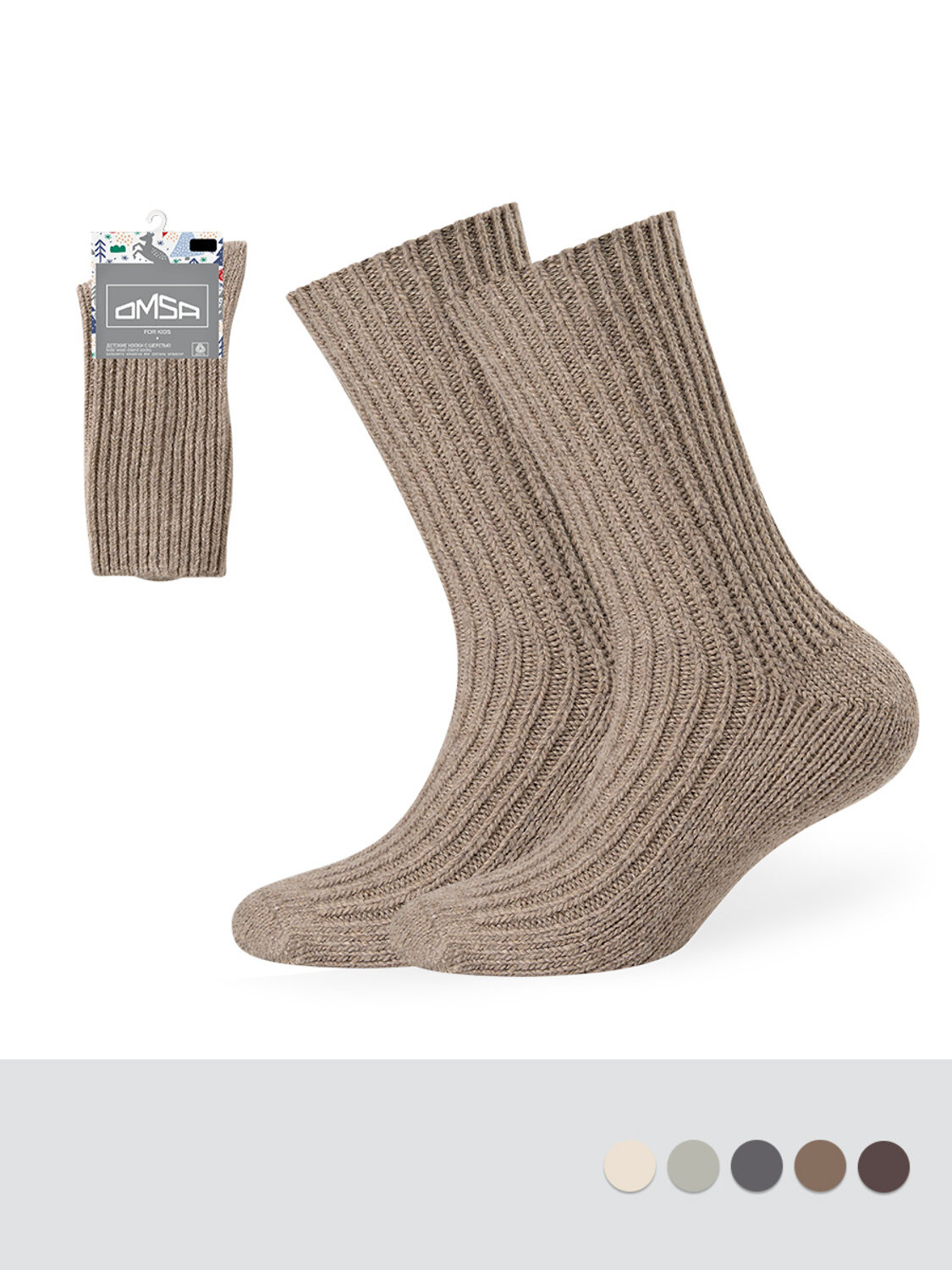 Omsa Носки 609323 OMSA kids   Calzino 21C10 с шерстью кролика, WA+PC Beige (Бежевый)