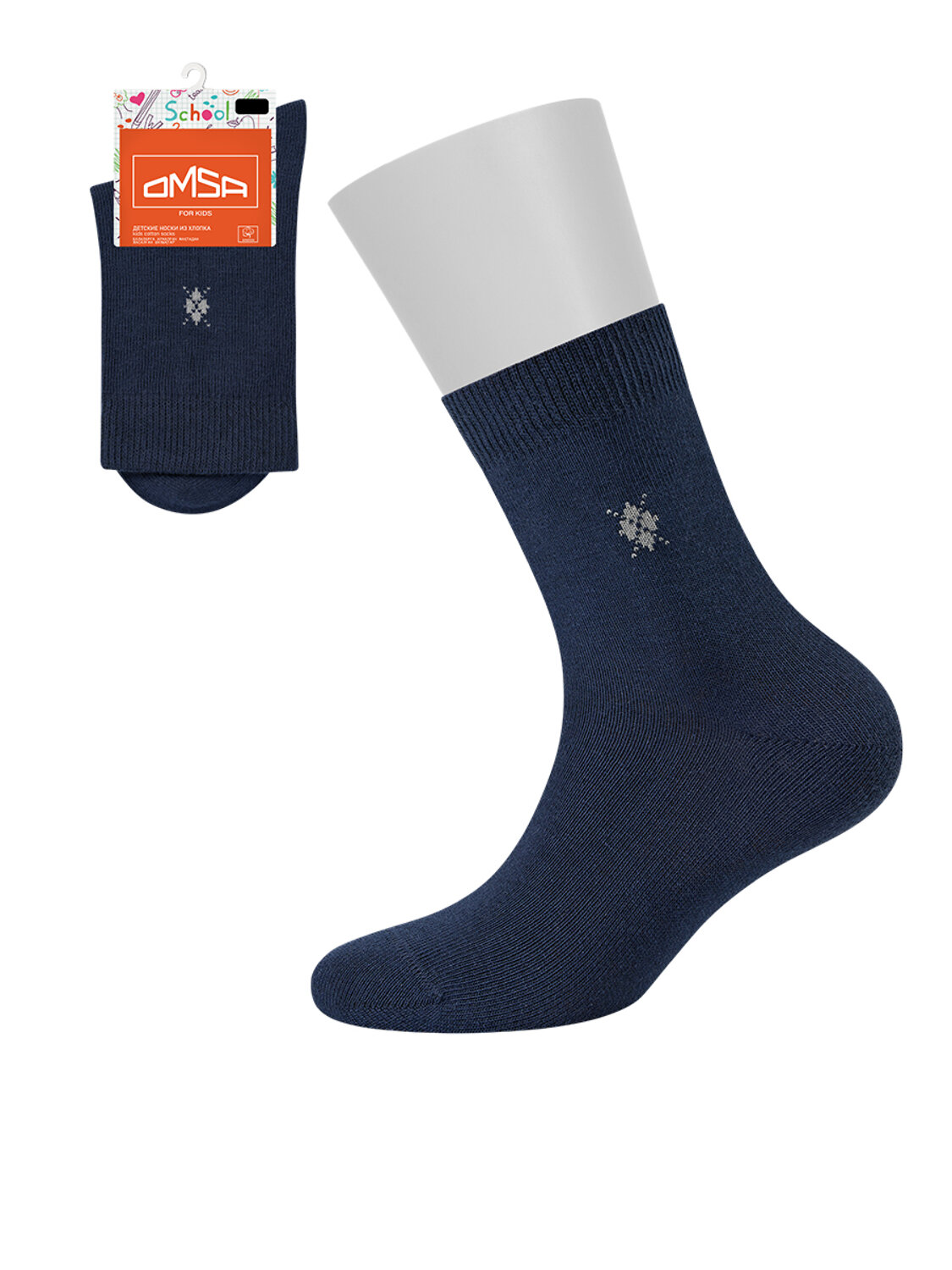 Omsa Носки 609324 OMSA kids   Calzino 23C01 (Ромб) Blu (Синий)