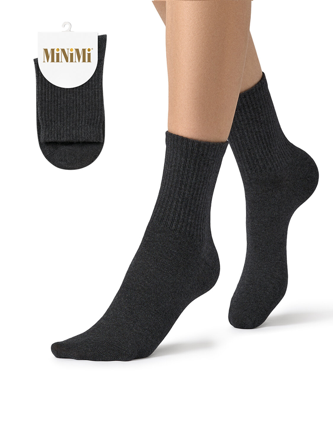 Minimi Носки 609349 MINI COTONE 1205 Grigio Scuro Melange (Серый)