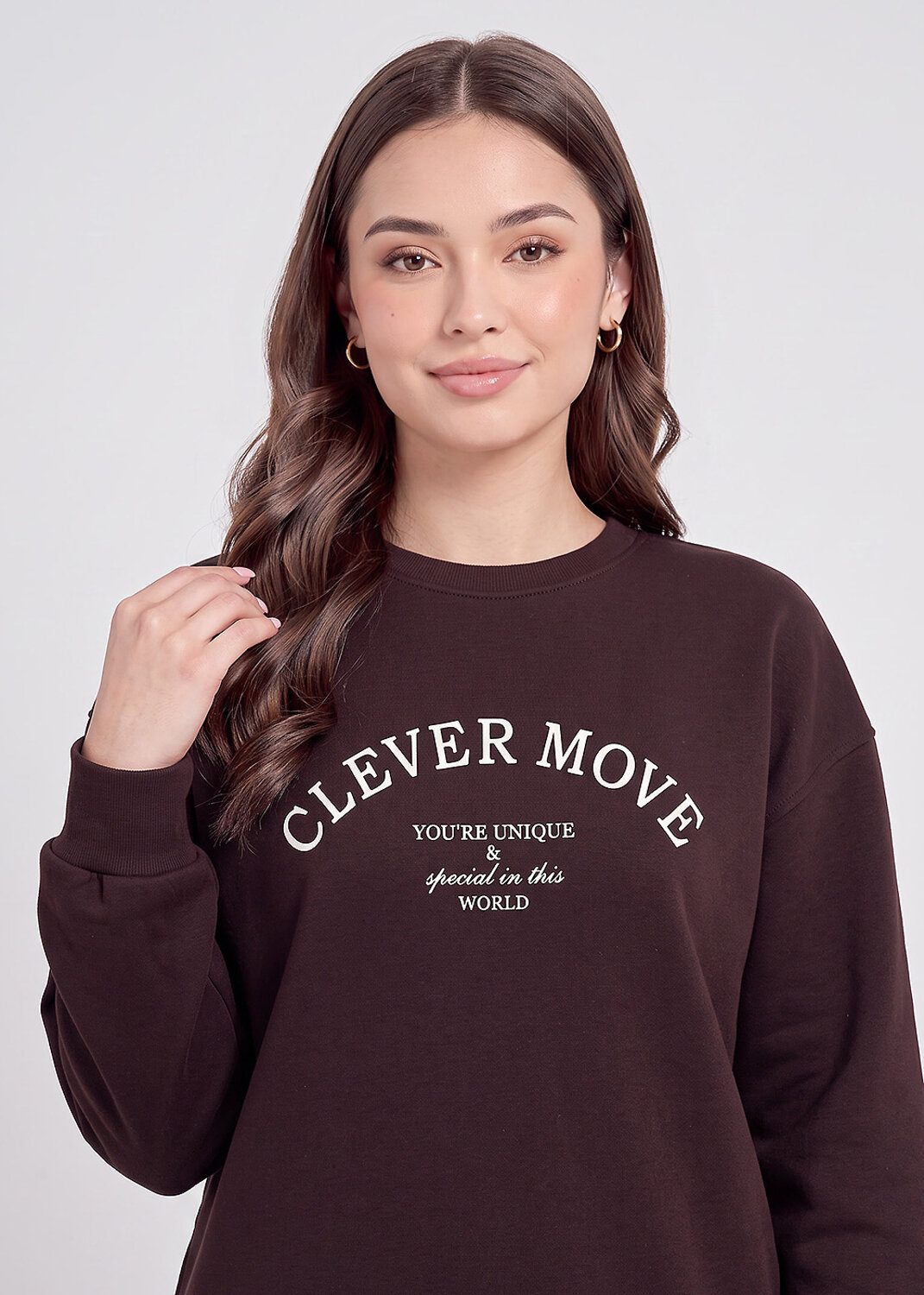 CLEVER Джемпер 609403 LSW16-106 т.коричневый