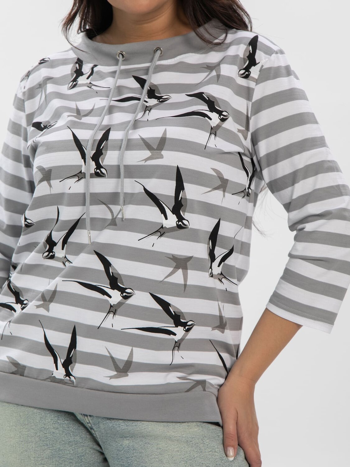 LT Collection Блуза 609629 Б16377-20М серый