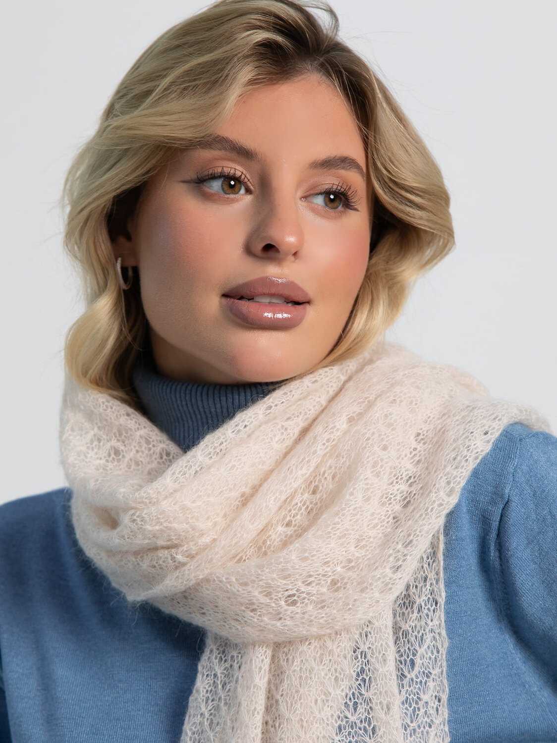 LT Collection Шарф 609848 ВП06-1М Молочный
