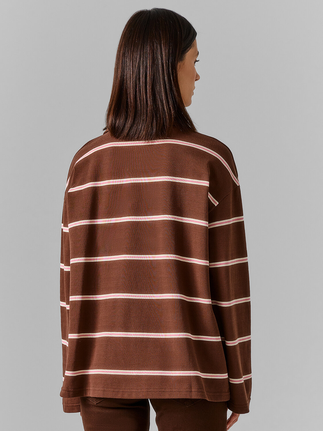 MARK FORMELLE Поло 610534 122877 полоска на кофейном
