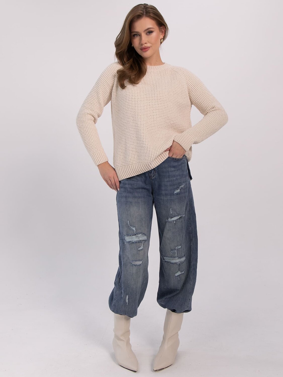 LT Collection Джемпер 610760 Б16468-5М Бежевый