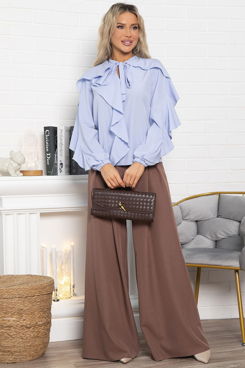 LT Collection Блуза 611042 Б16395-5М Голубой