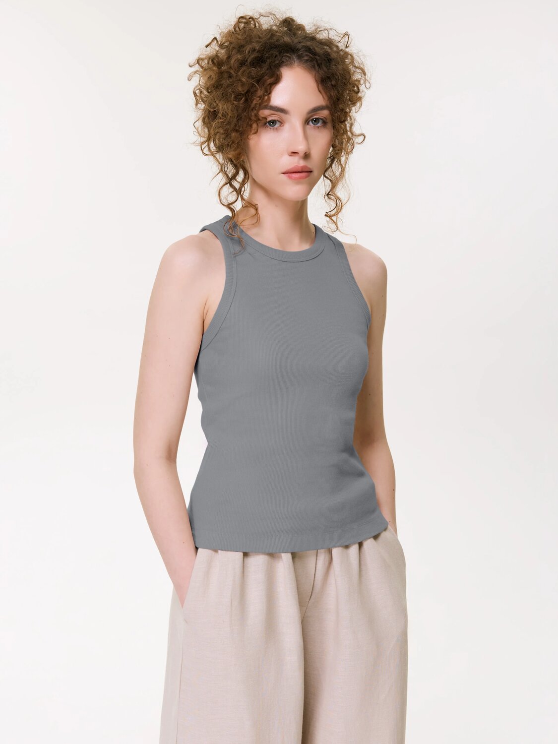 Conte elegant Майка 611096 BASIC COLLECTION LM 5022 (пакет) light grey