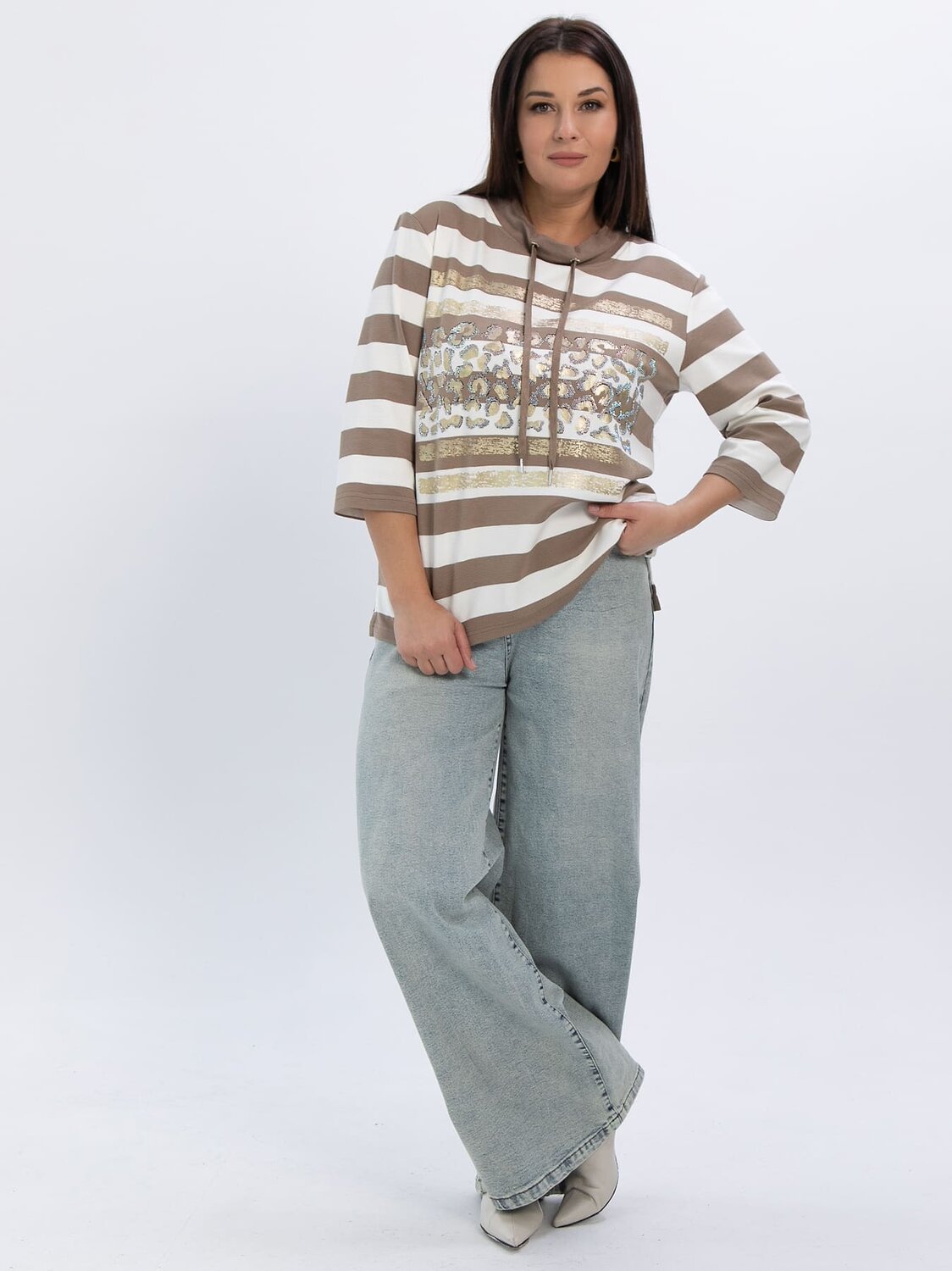 LT Collection Блуза 611437 Б16452-20М Коричневый