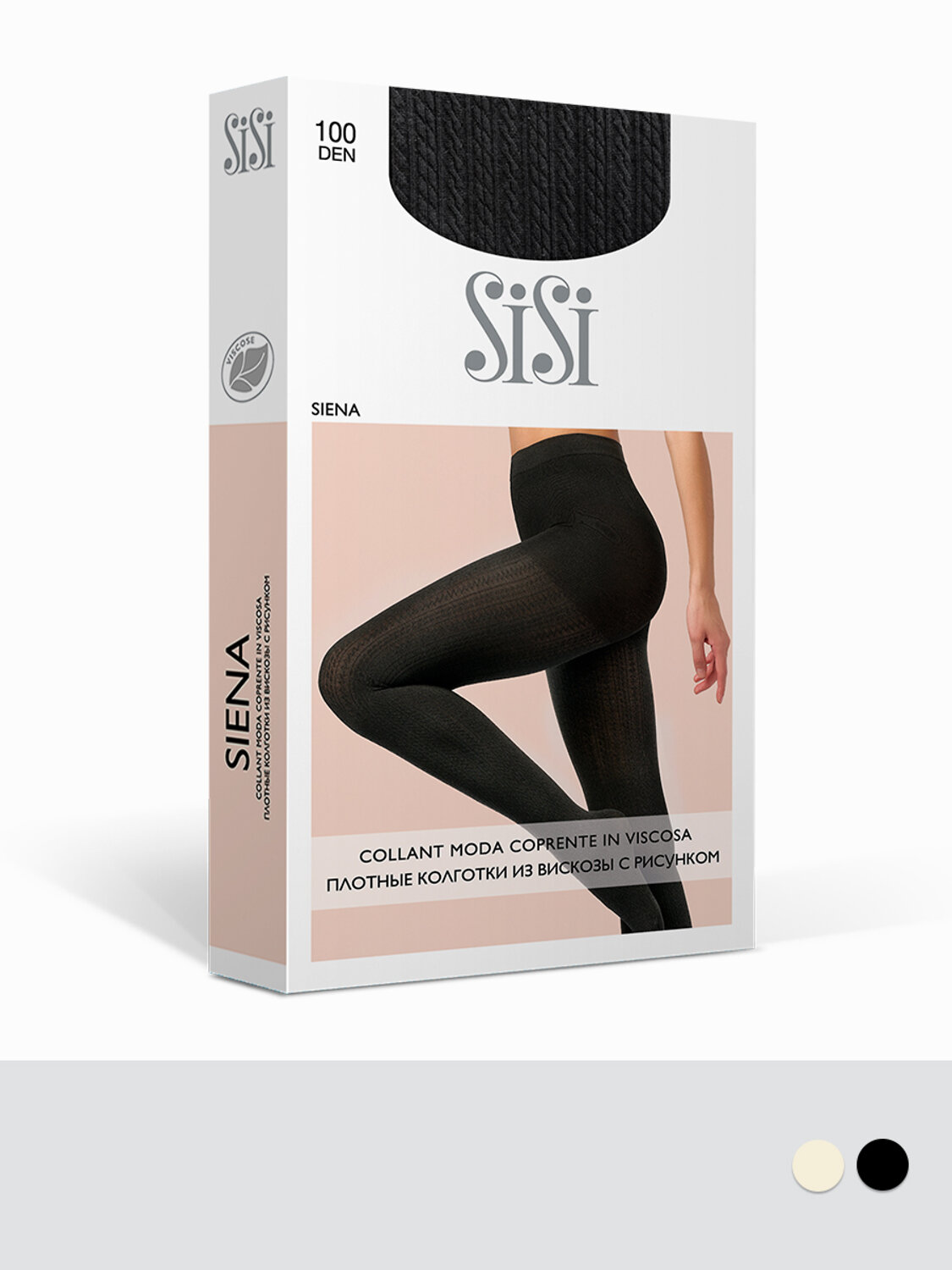 SiSi Колготки 611501 SIENA 100 (вискоза с косичками) Nero (Черный)