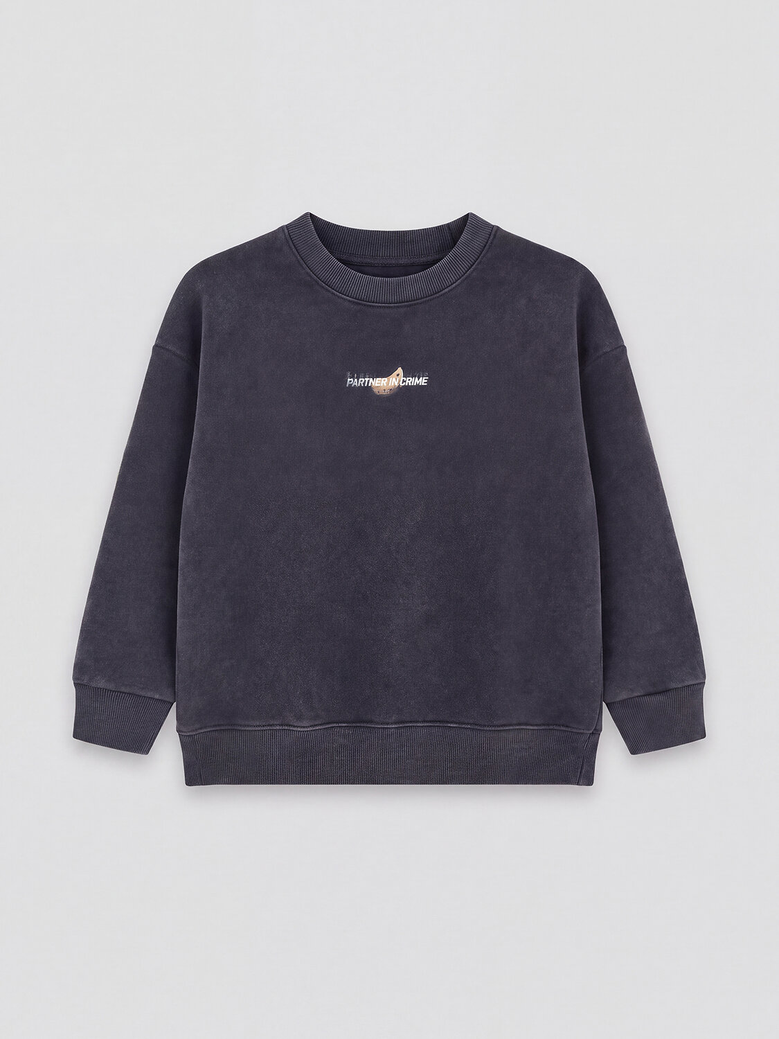 MARK FORMELLE Свитшот 611505 123437/1 ACID WASH графит +печать2