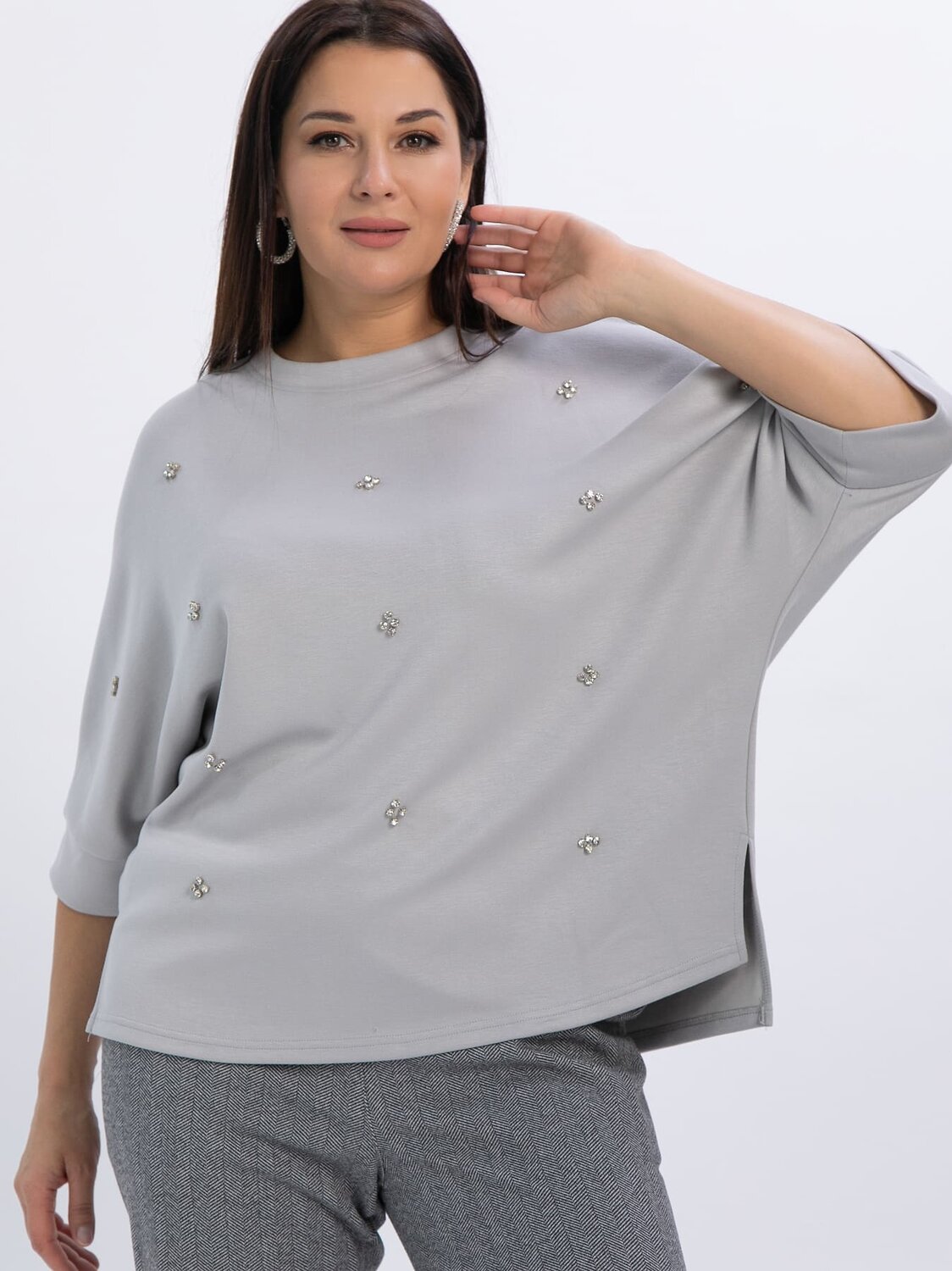 LT Collection Блуза 611515 Б16462-5М Серый