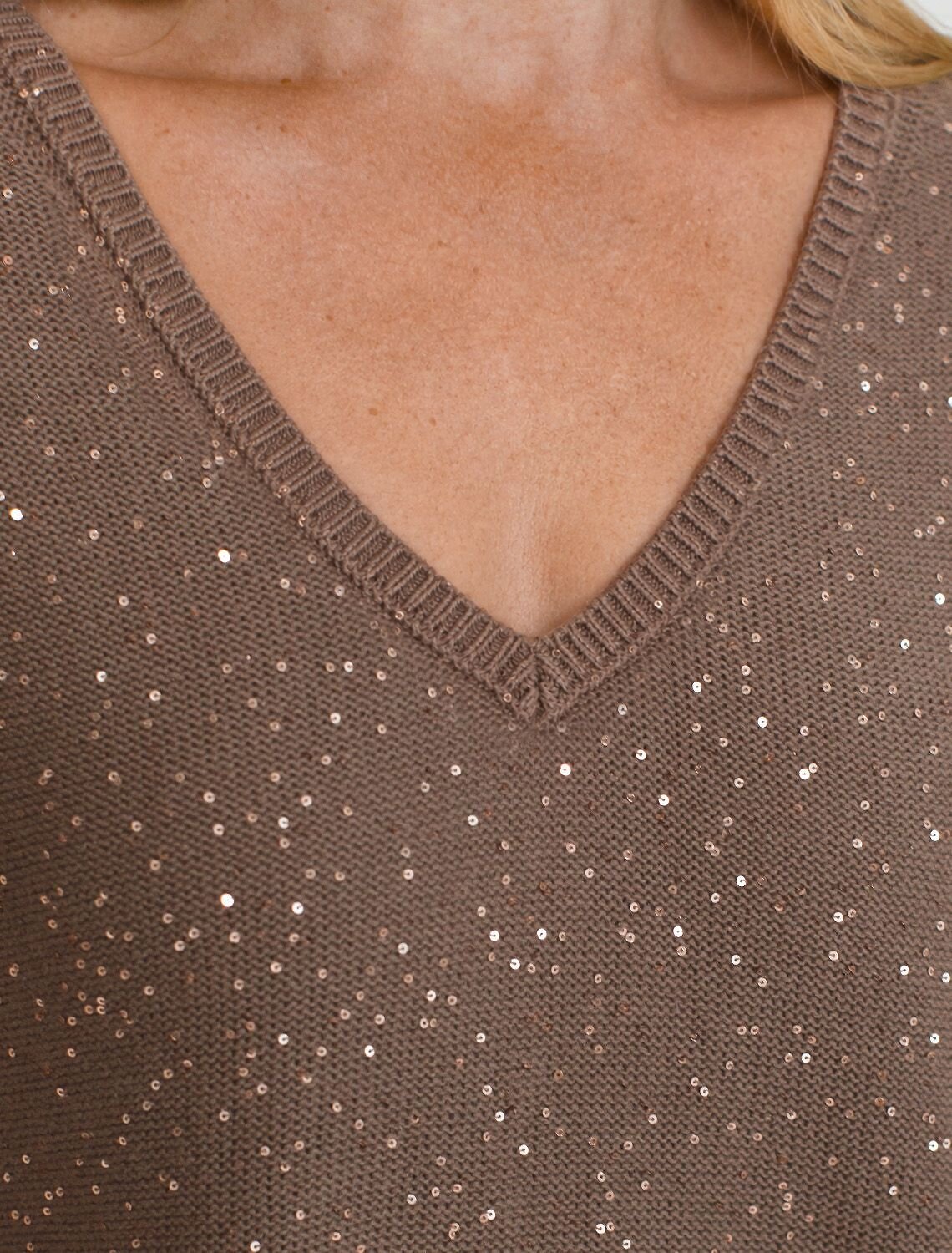 VILATTE Джемпер 611747 D39.639 кофейный