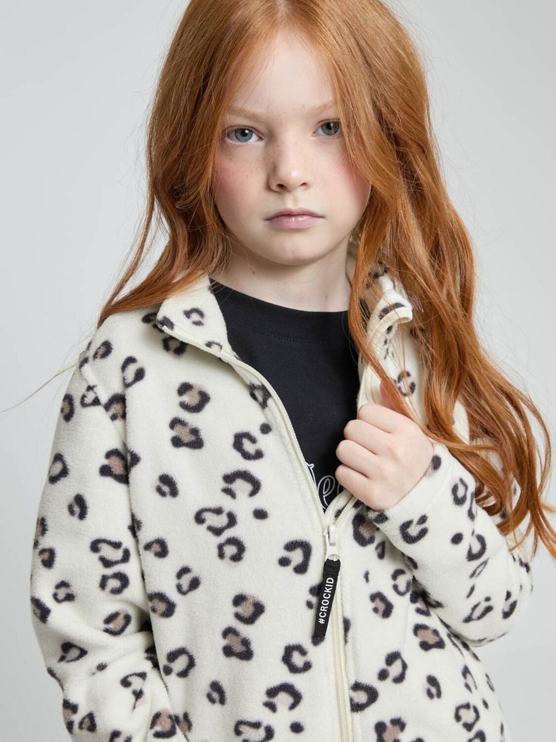 CROCKID Куртка 612018 ФЛ 34025/н/50 ГР светло-молочный, дикий леопард