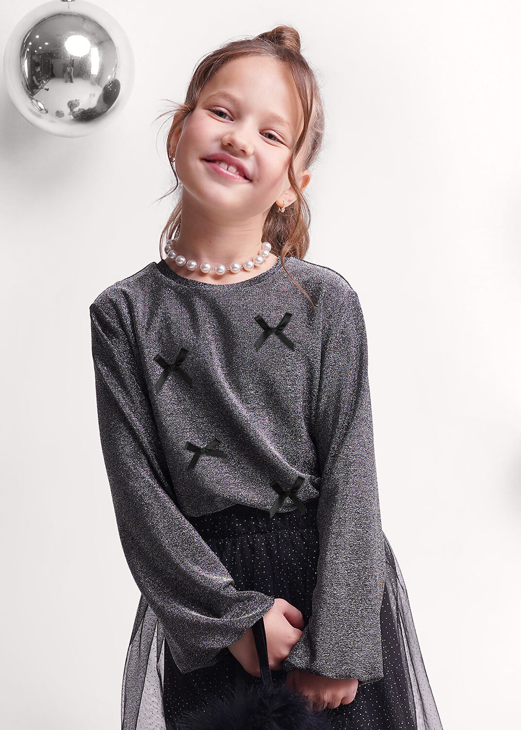 CLEVER Джемпер 612625 767564/23кд чёрный/серебристый