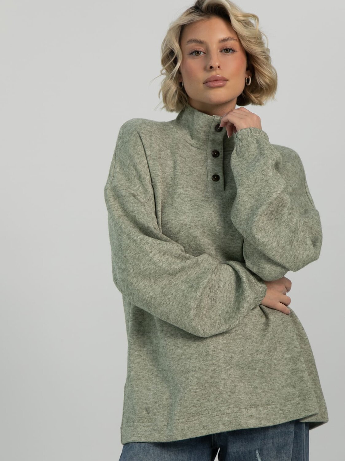 LT Collection Джемпер 612640 Б16329-1М Оливковый