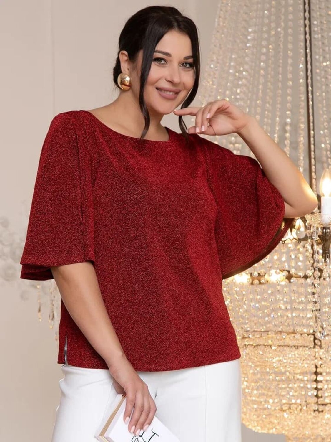 LT Collection Блуза 612647 Б16491-1М Красный