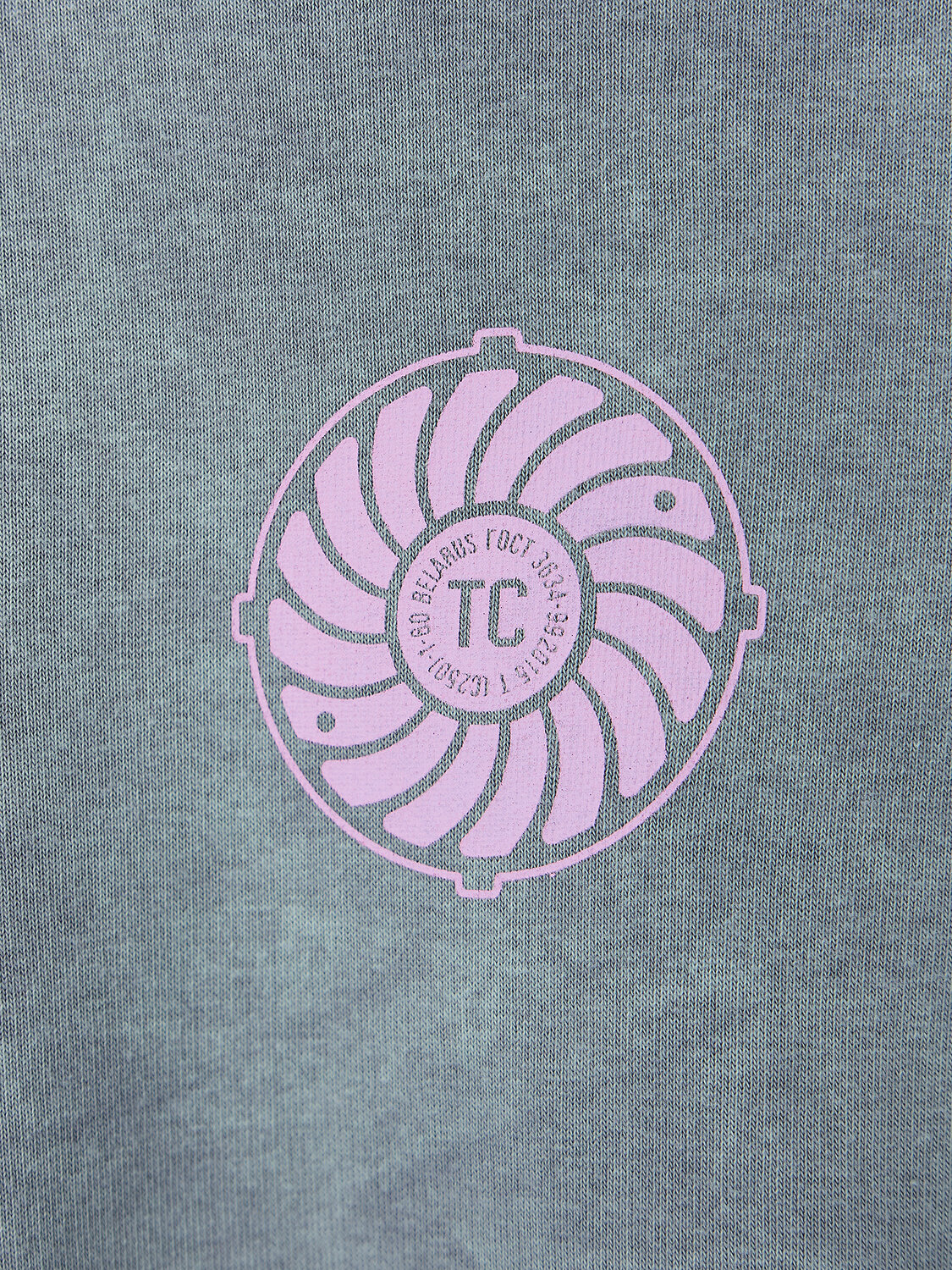 MARK FORMELLE Свитшот 612767 122530 ACID WASH серый +печать