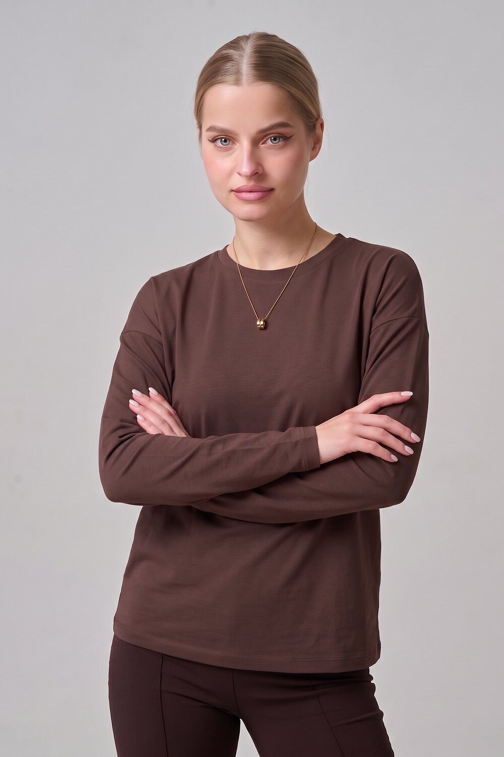 Натали Лонгслив 612956 14547 шоколад