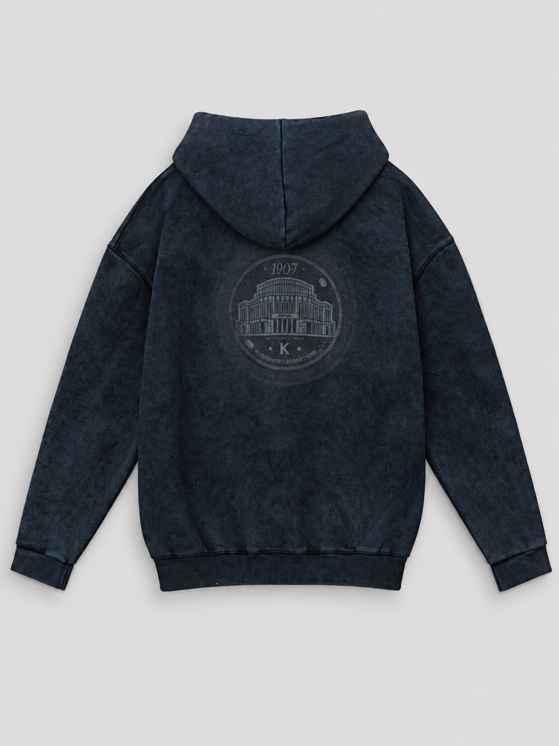 MARK FORMELLE Худи 613289 121996 ACID WASH черный +печать