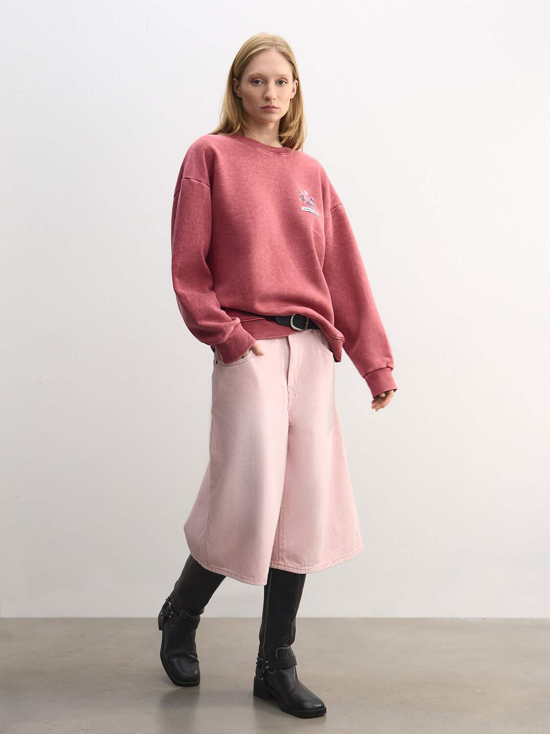 MARK FORMELLE Свитшот 613292 122887/1 ACID WASH терракотовый +печать