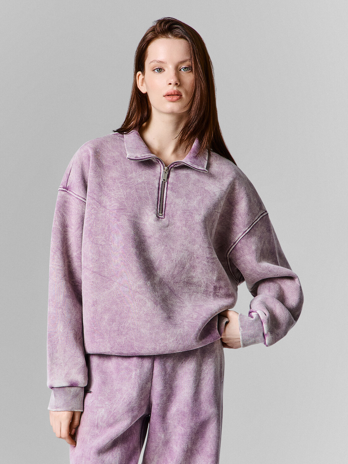MARK FORMELLE Толстовка 613294 122948 ACID WASH виноградный +печать