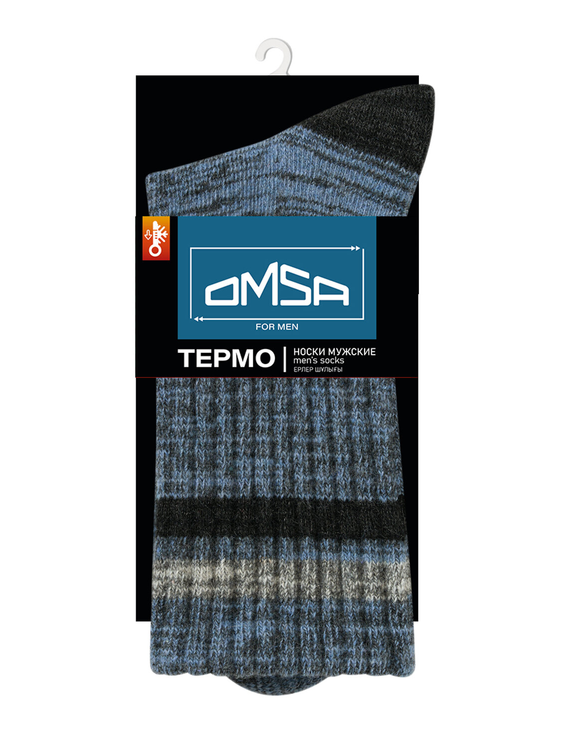 Omsa Носки 613358 OMSA THERMO 903, WO+PC Jeans Melange (Синий)