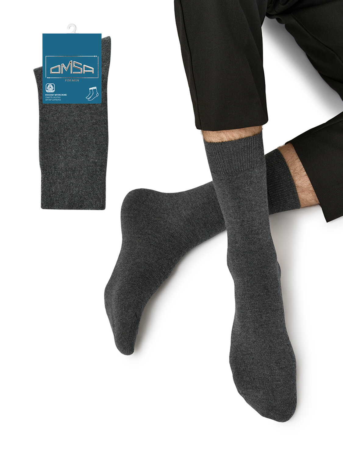 Omsa Носки 613361 OMSA COMFORT 311, WO+PC Grigio Scuro (Серый)