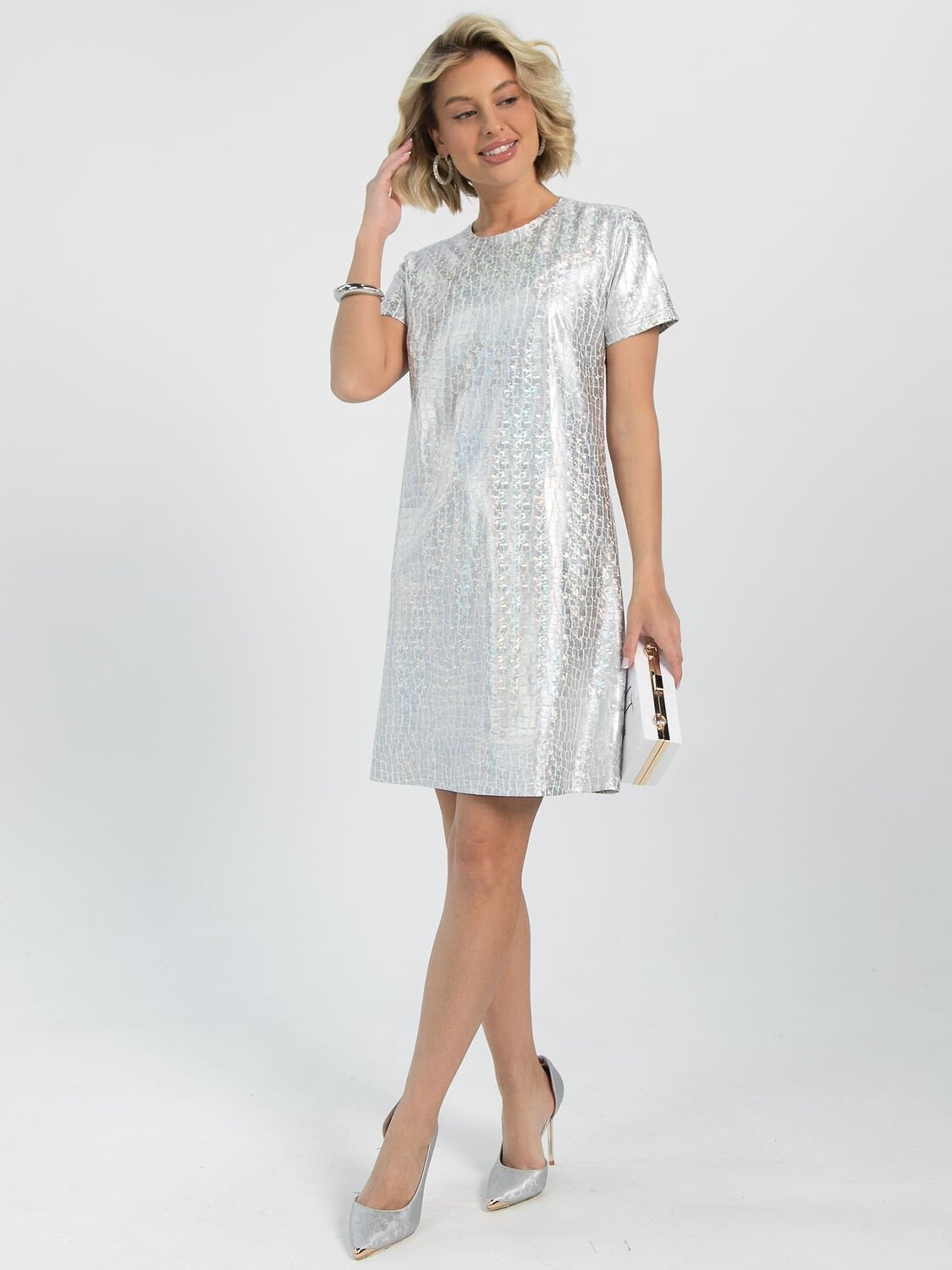 LT Collection Платье 613369 П16353-9М Серебро