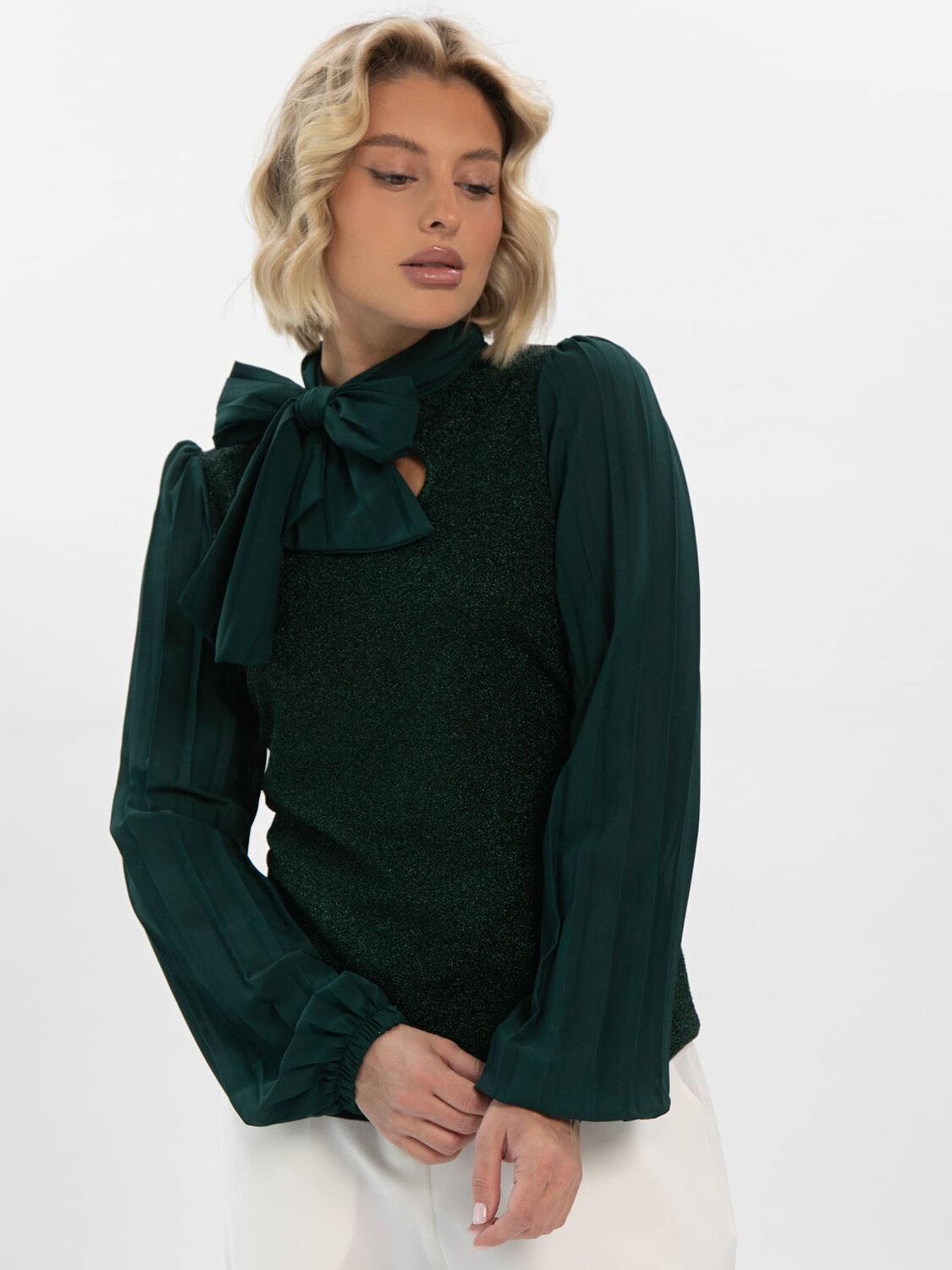 LT Collection Блуза 613370 Б16411-1М Зеленый