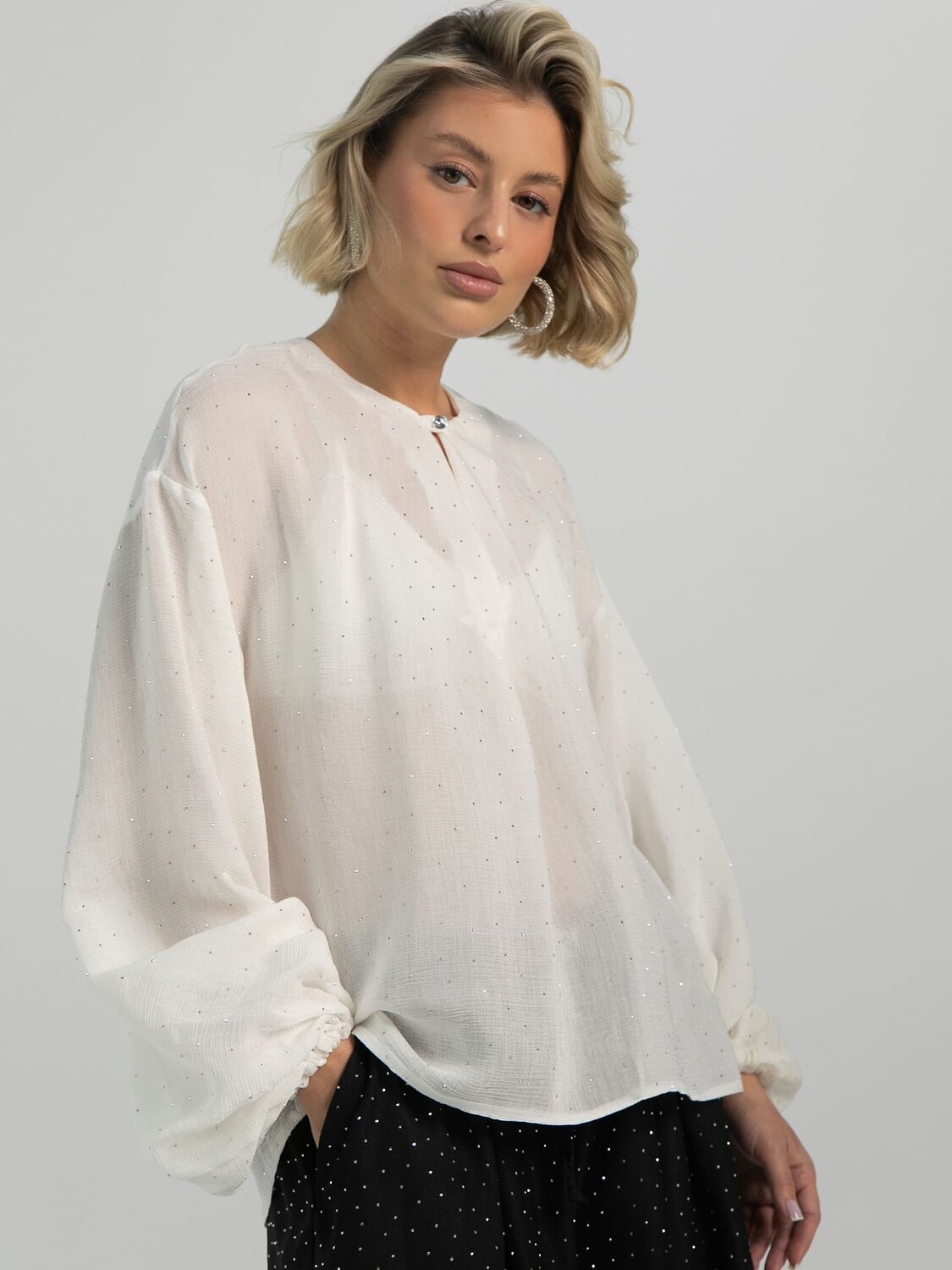LT Collection Блуза 613371 Б16456-39М Белый