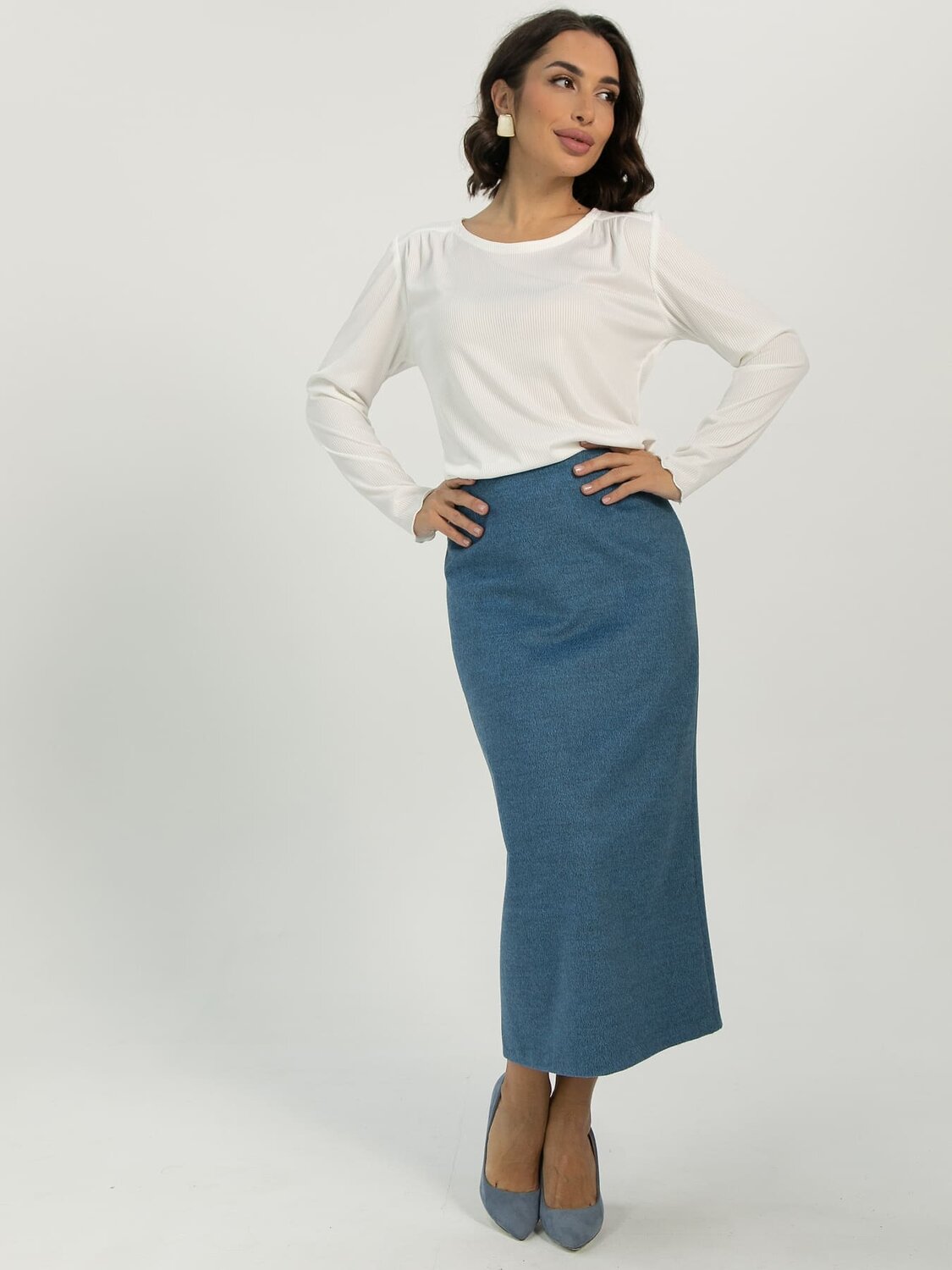 LT Collection Юбка 613379 Ю16519-16М Голубой