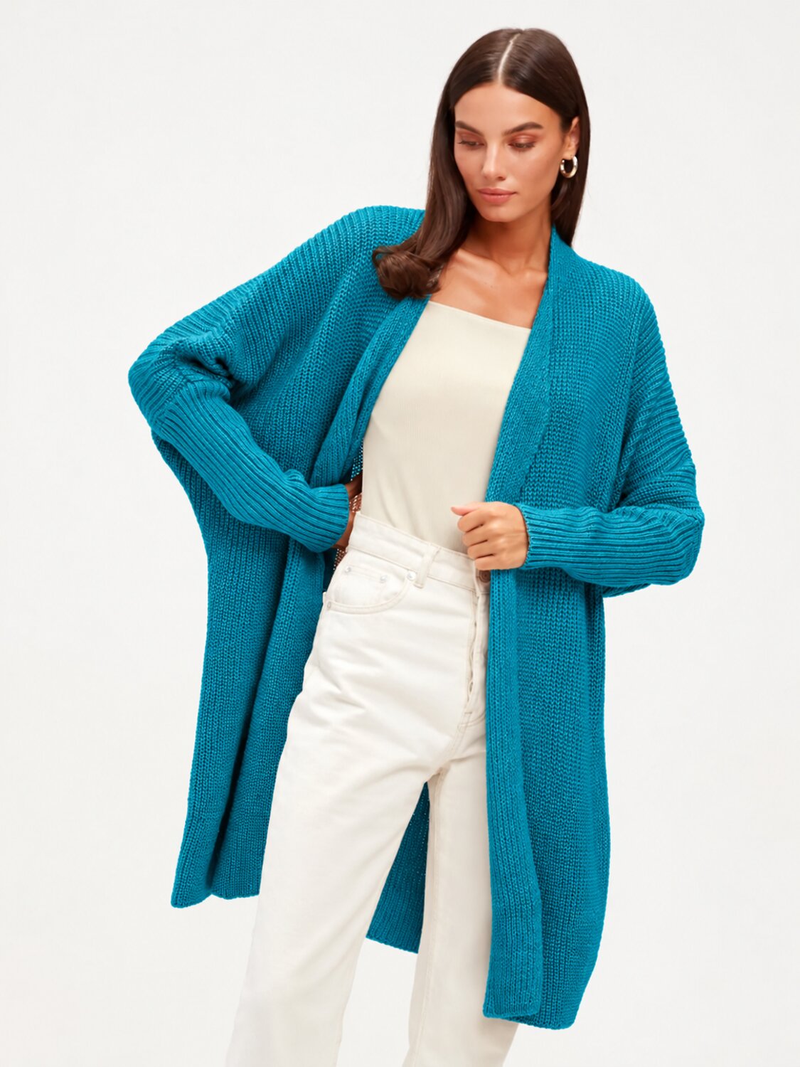 KRISKIS Кардиган 613396 218РОС-бирюзовый Бирюзовый