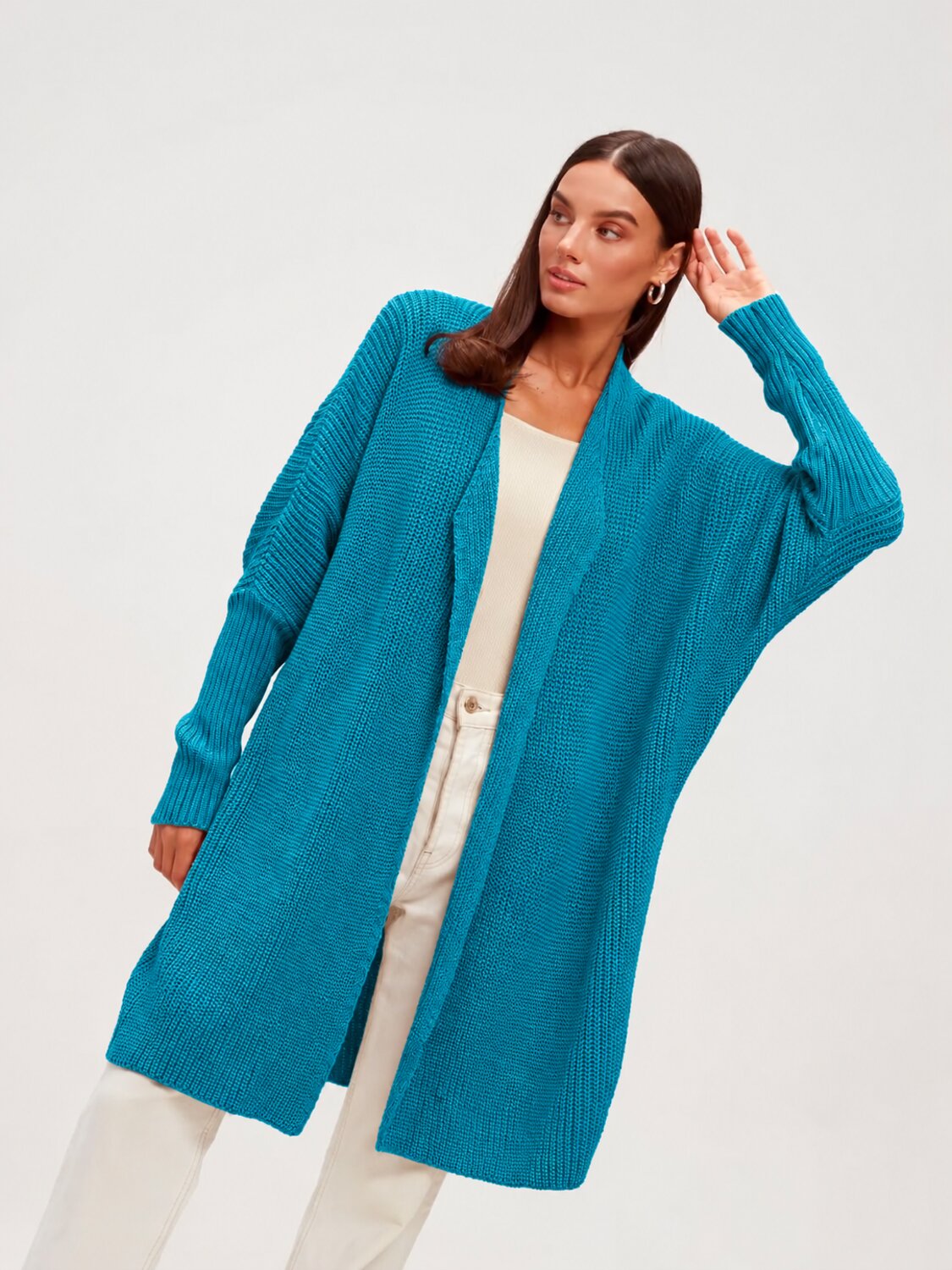 KRISKIS Кардиган 613396 218РОС-бирюзовый Бирюзовый