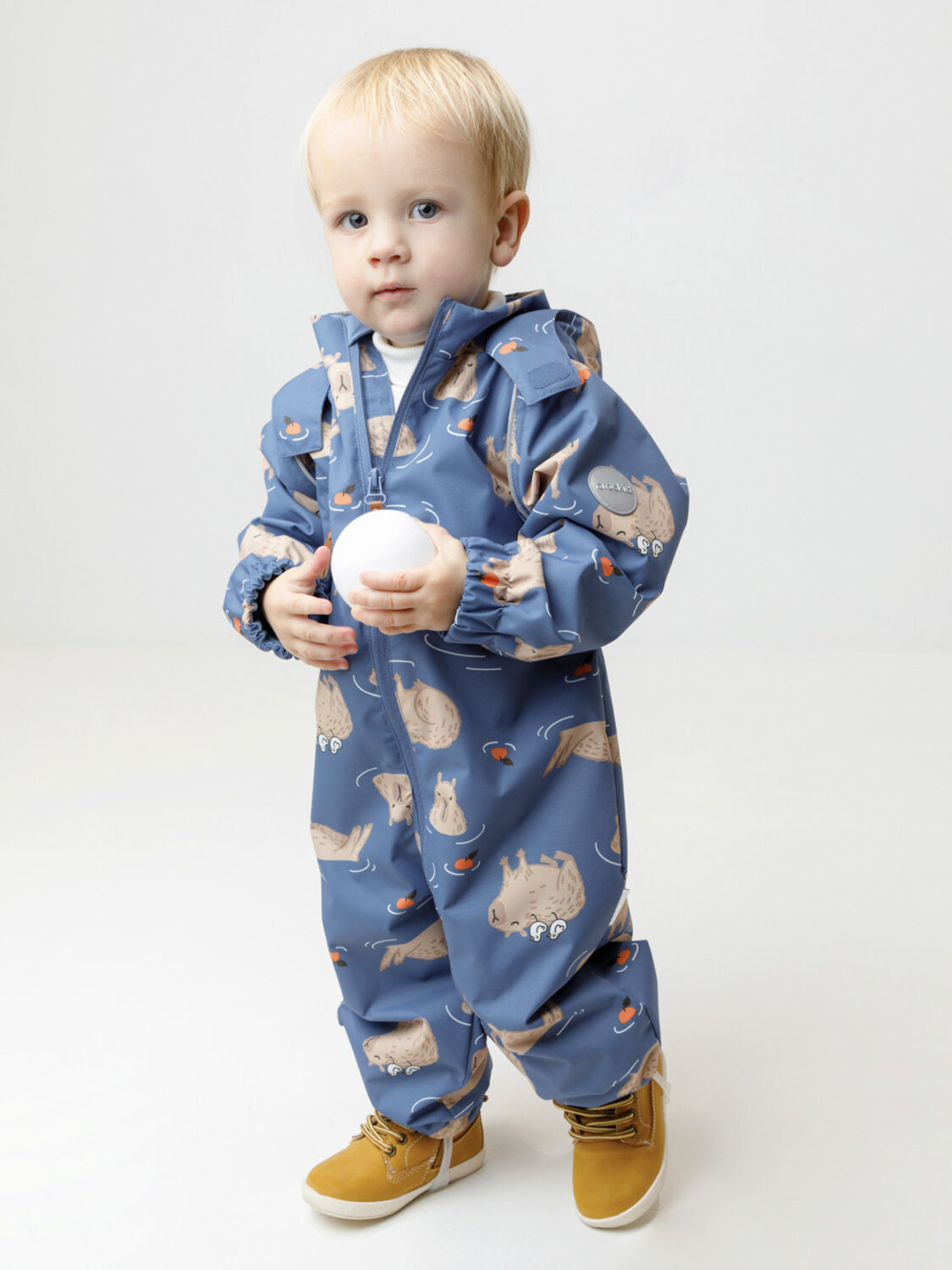 CROCKID Комбинезон 613489 ВК 60088/н/24 Ал синий, капибары с мандаринами