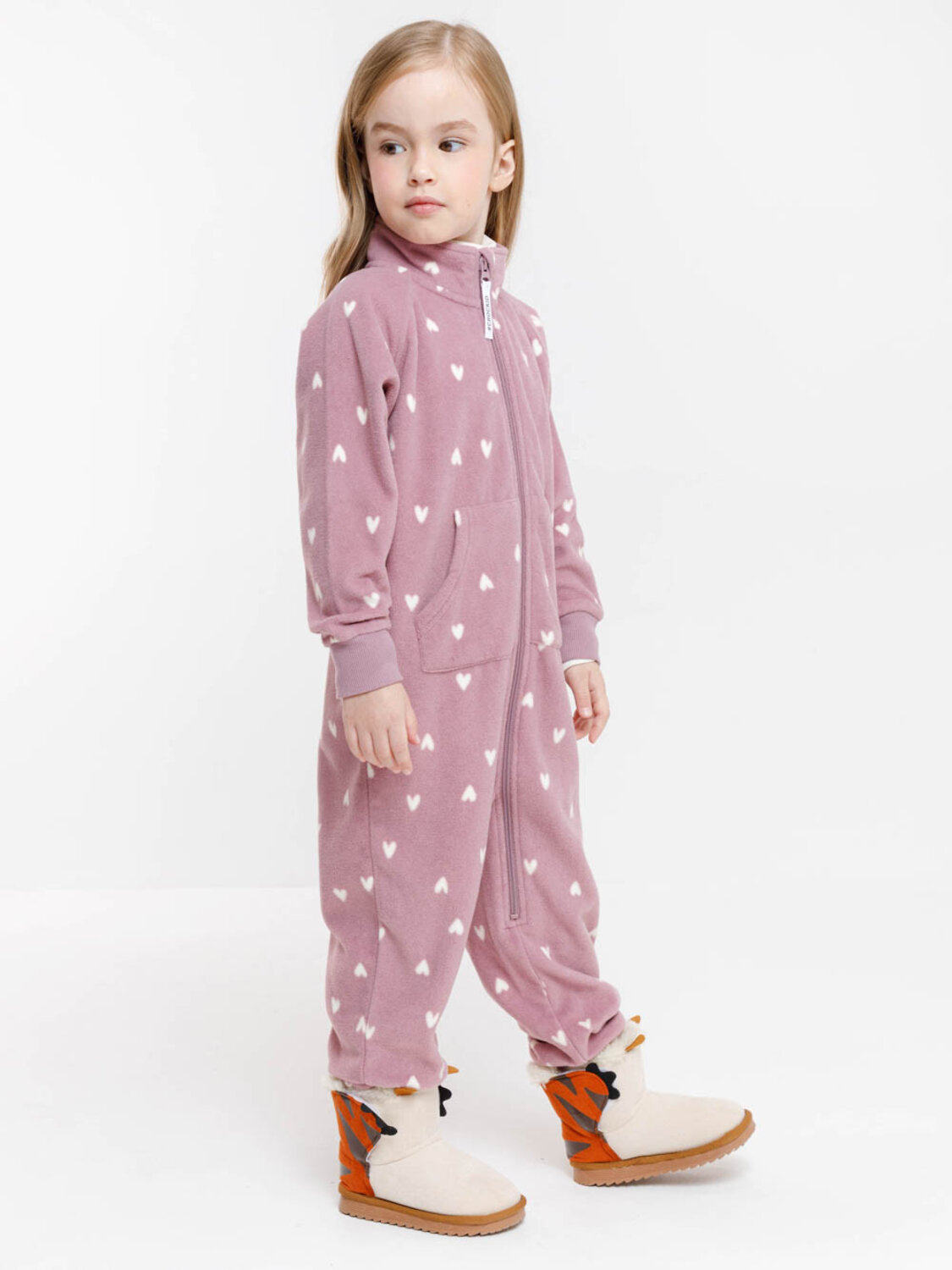 CROCKID Комбинезон 613527 ФЛ 60005/н/14 ГР розово-сиреневый, сердечки