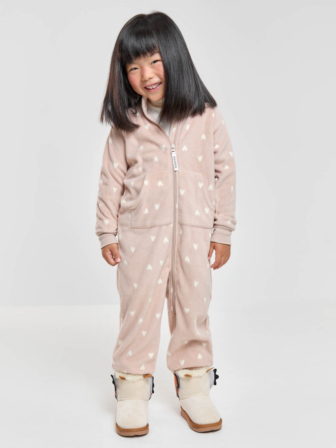 CROCKID Комбинезон 613537 ФЛ 60005/н/13 ГР бежевый, сердечки